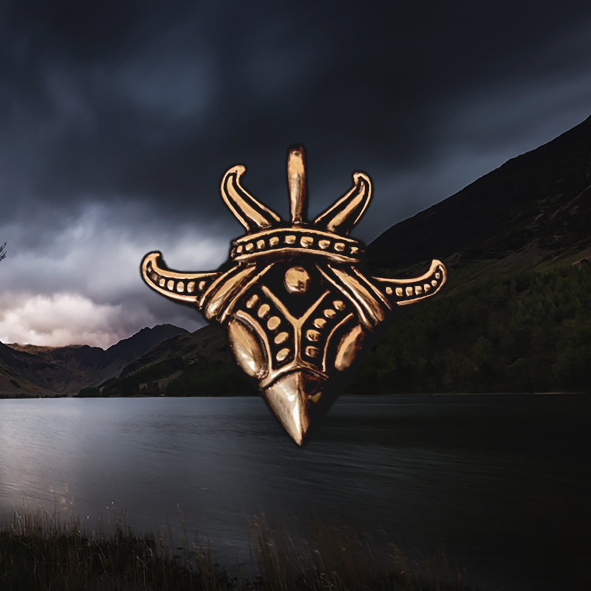 Viking Raven Head Pendant