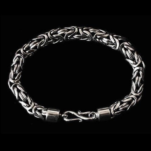 8Mm Silver Viking King Bracelet - Viking Bracelets