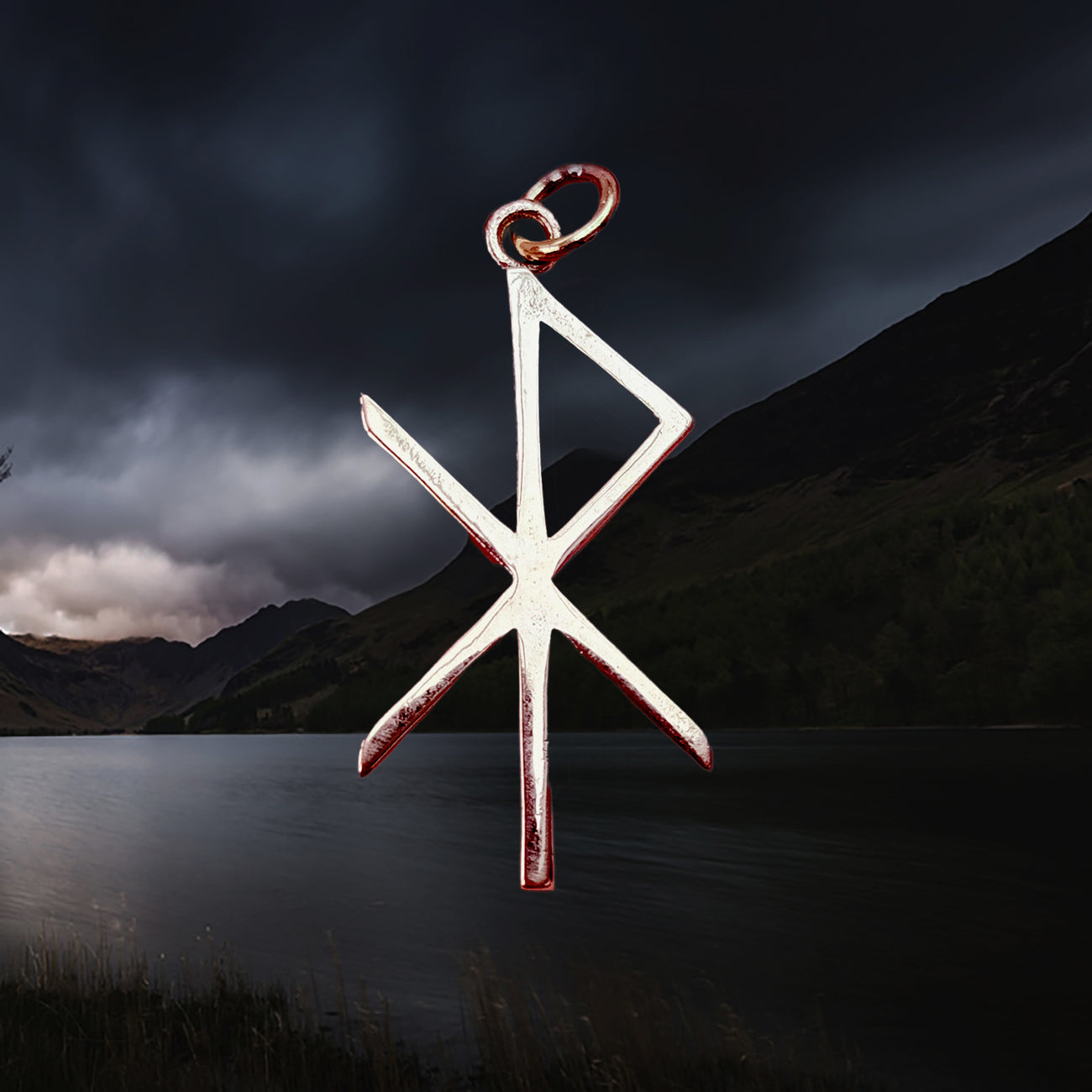 Bronze Love Bind Rune Viking Pendant - Runic Pendants