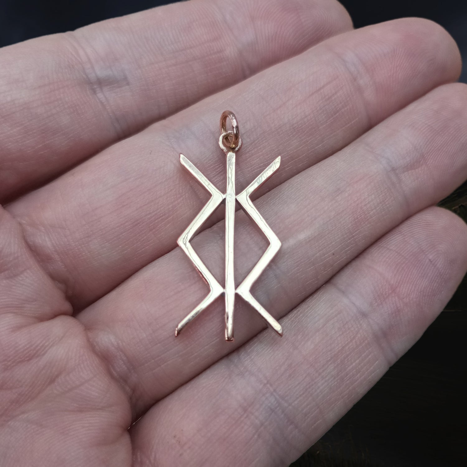 Bronze Protection Bind Rune Viking Pendant - Runic Pendants