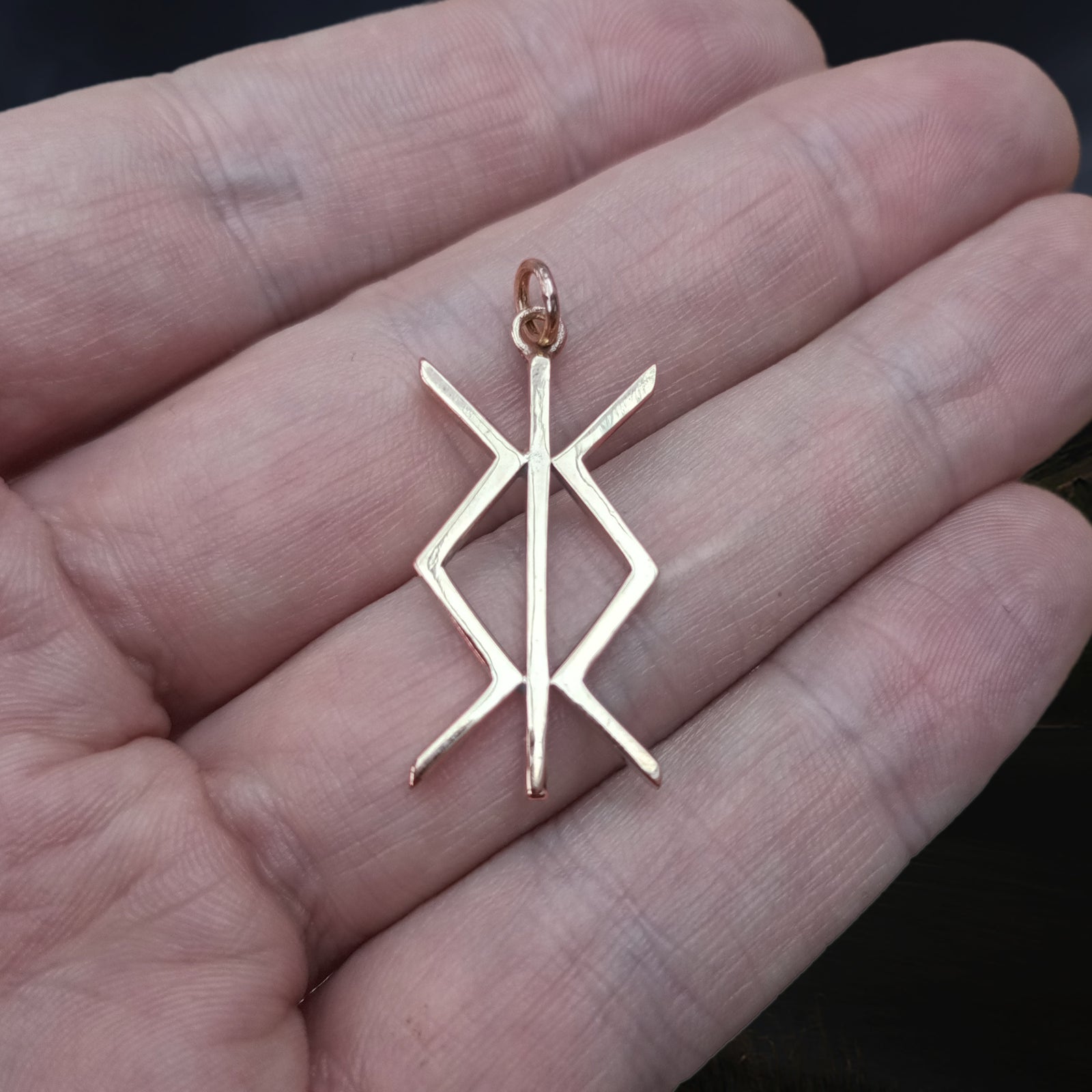 Bronze Protection Bind Rune Viking Pendant - Runic Pendants