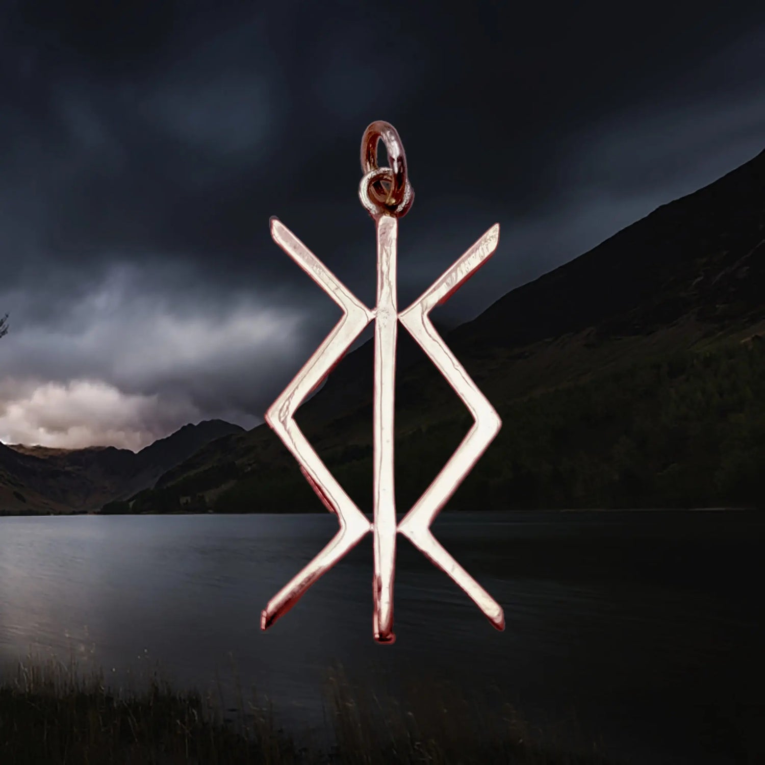 Bronze Protection Bind Rune Viking Pendant - Runic Pendants