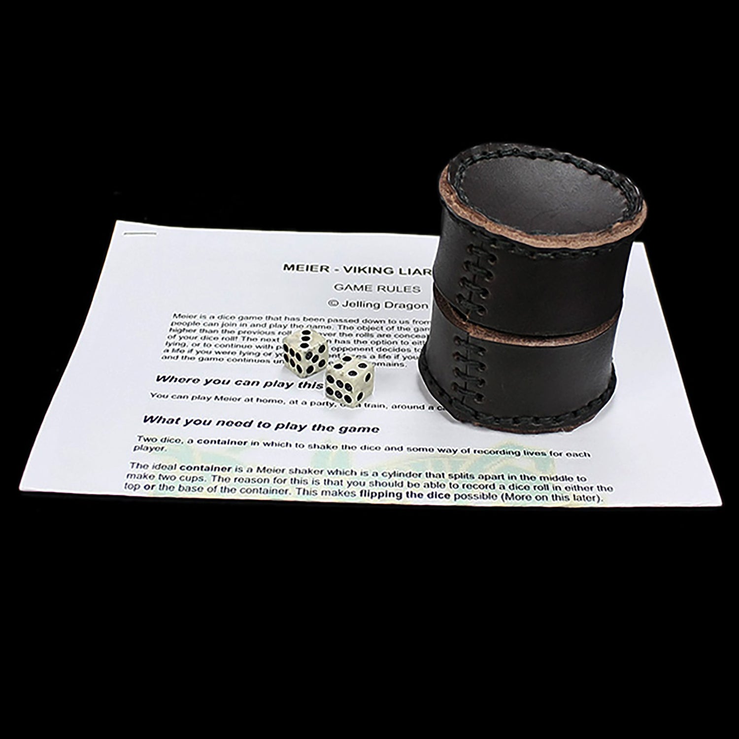 Complete Meier Dice Game or Liar's Dice Viking Dice Games