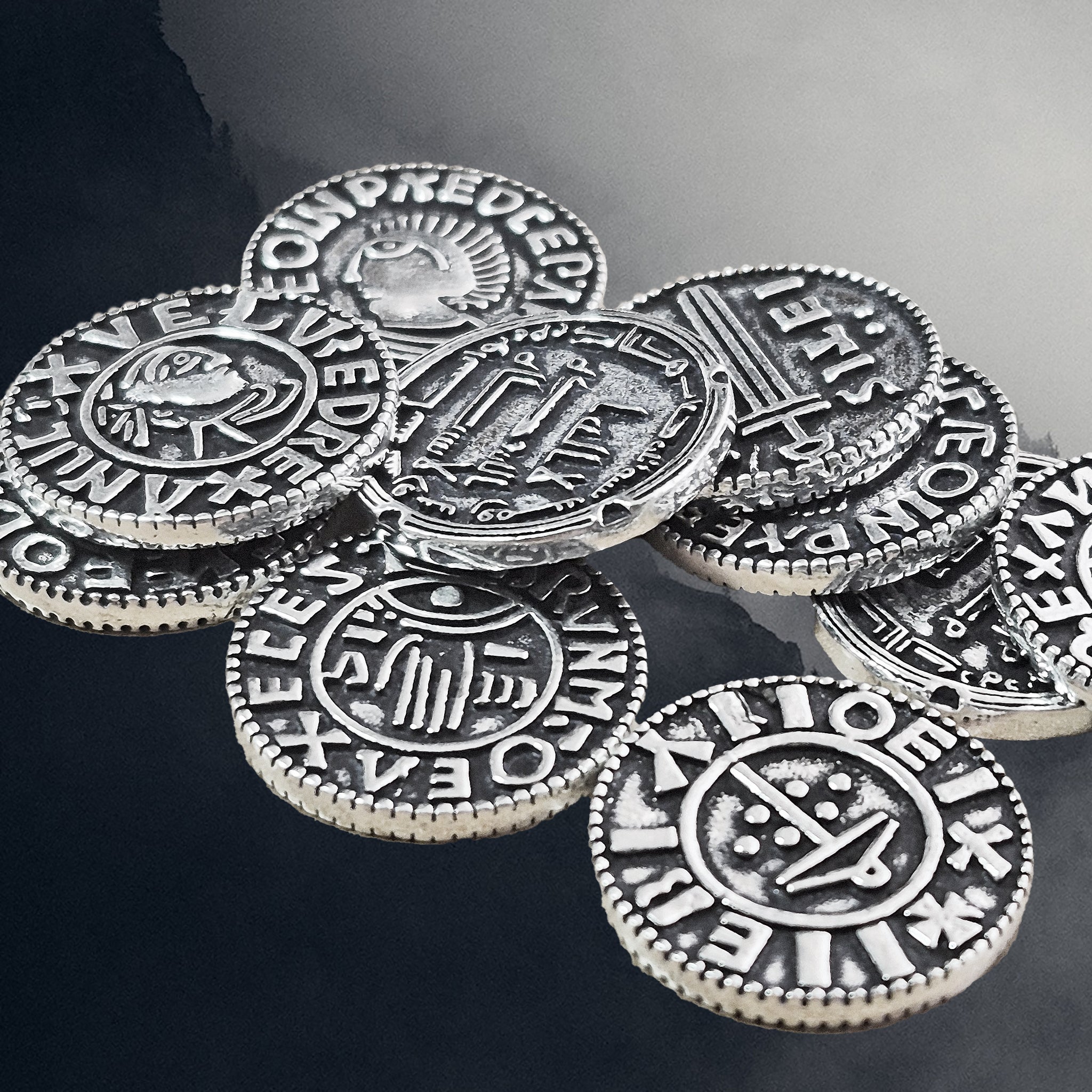 Assorted Silver Replica Viking / Saxon /Hiberno-Norse Coins Pile