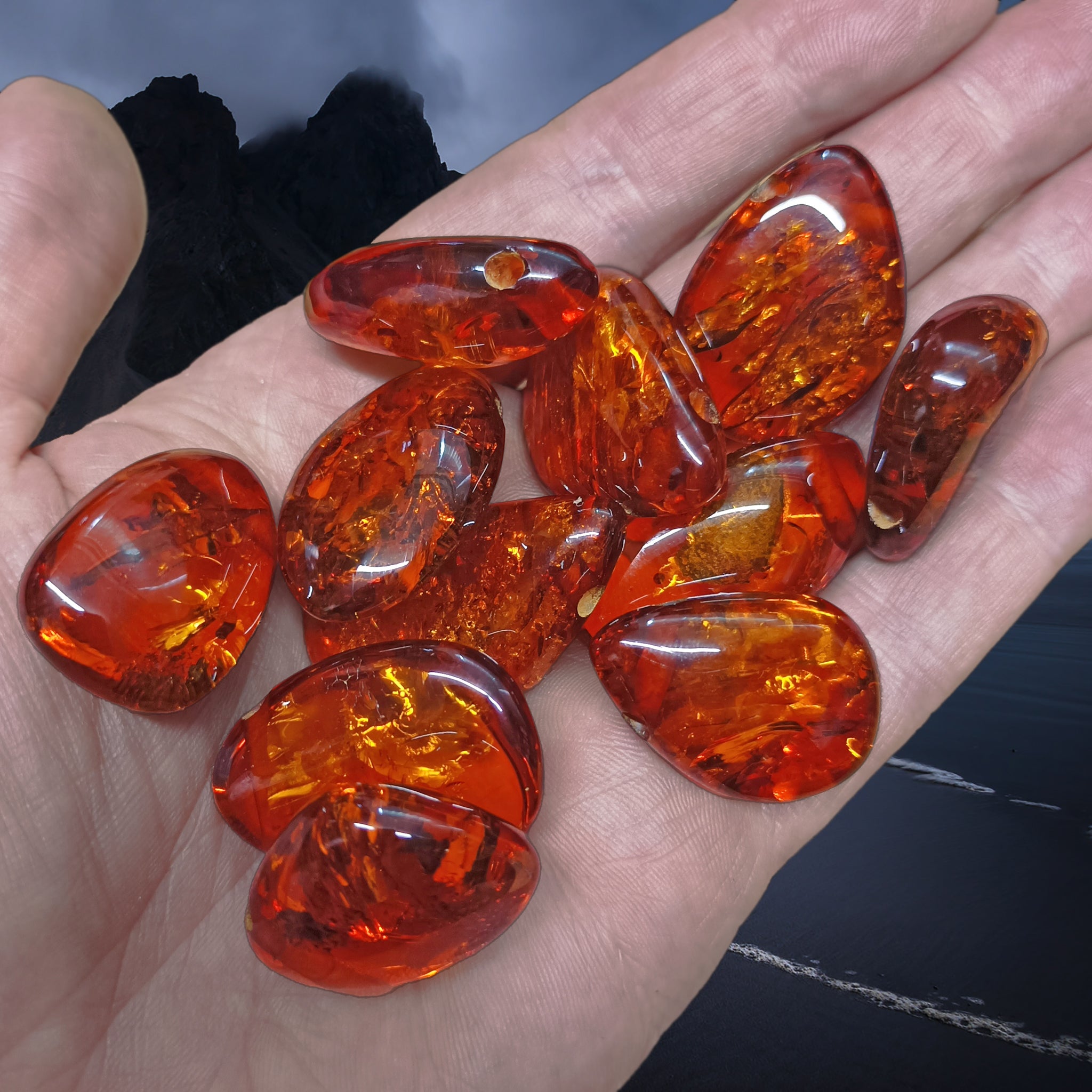 Large Amber Amulet Pendants on Hand - New Stock August 2023