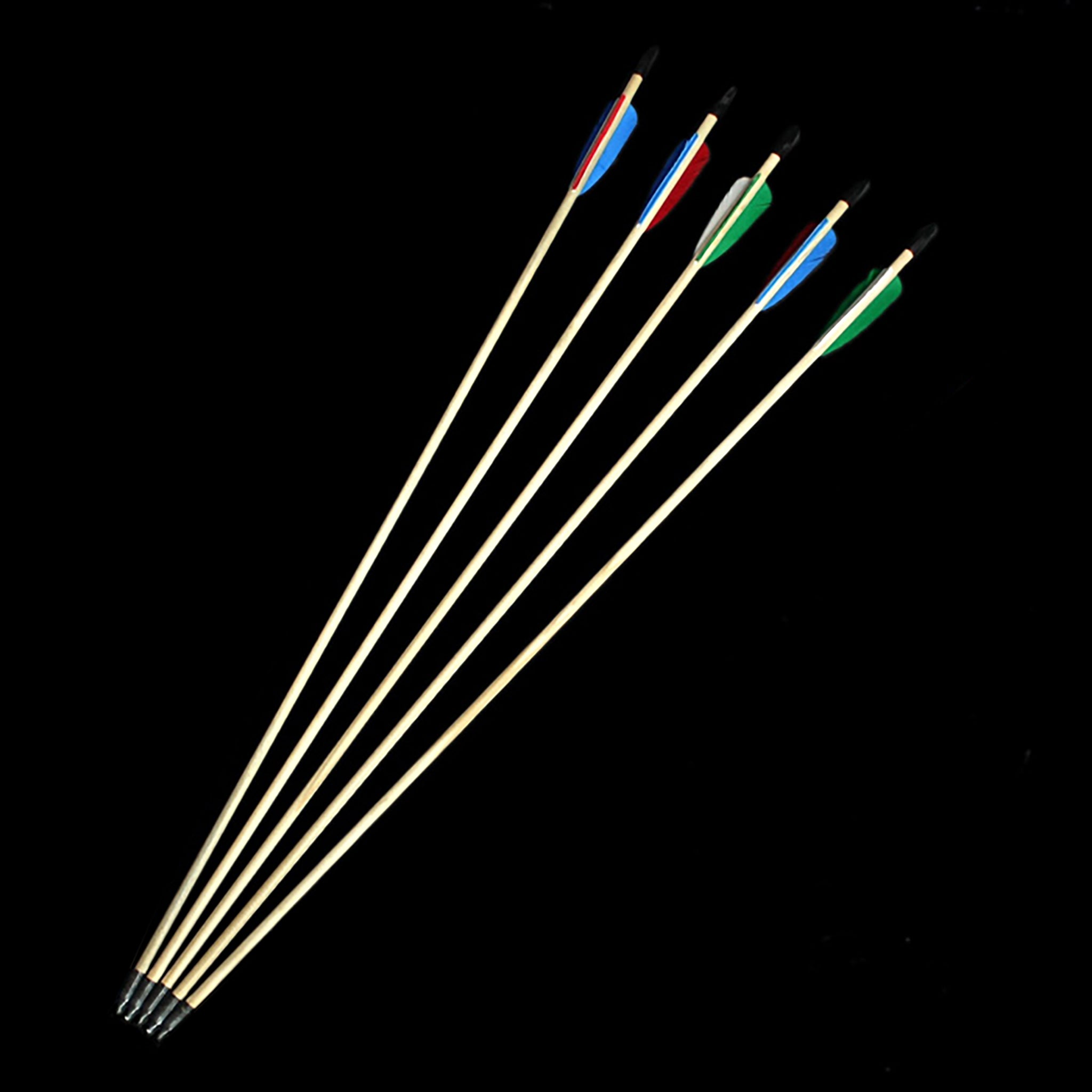 Metal-Tipped Re-Enactment Arrows x 5 - Viking Re-enactment Weapons