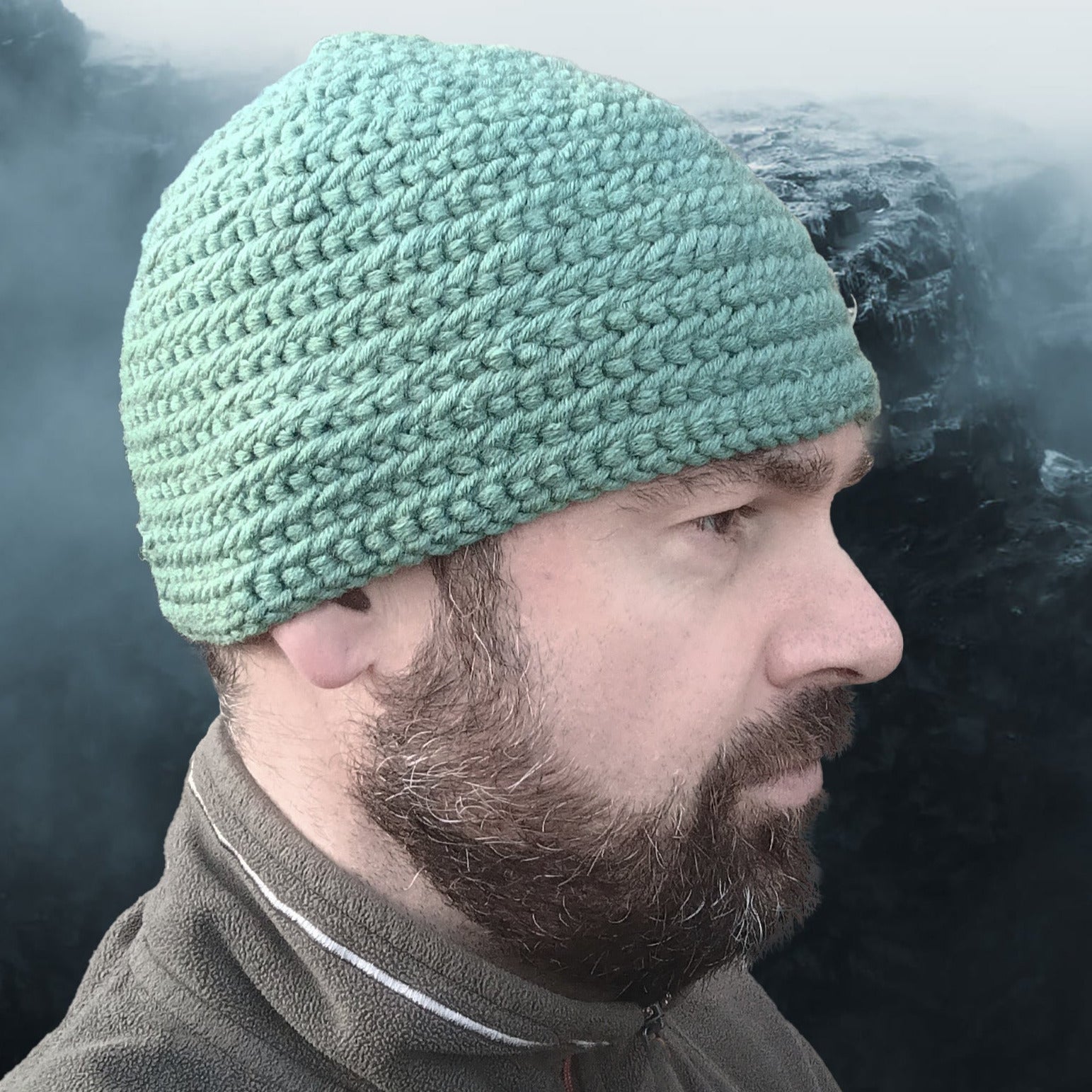 Handmade Wool Viking Nalbinding Hat - Light Green