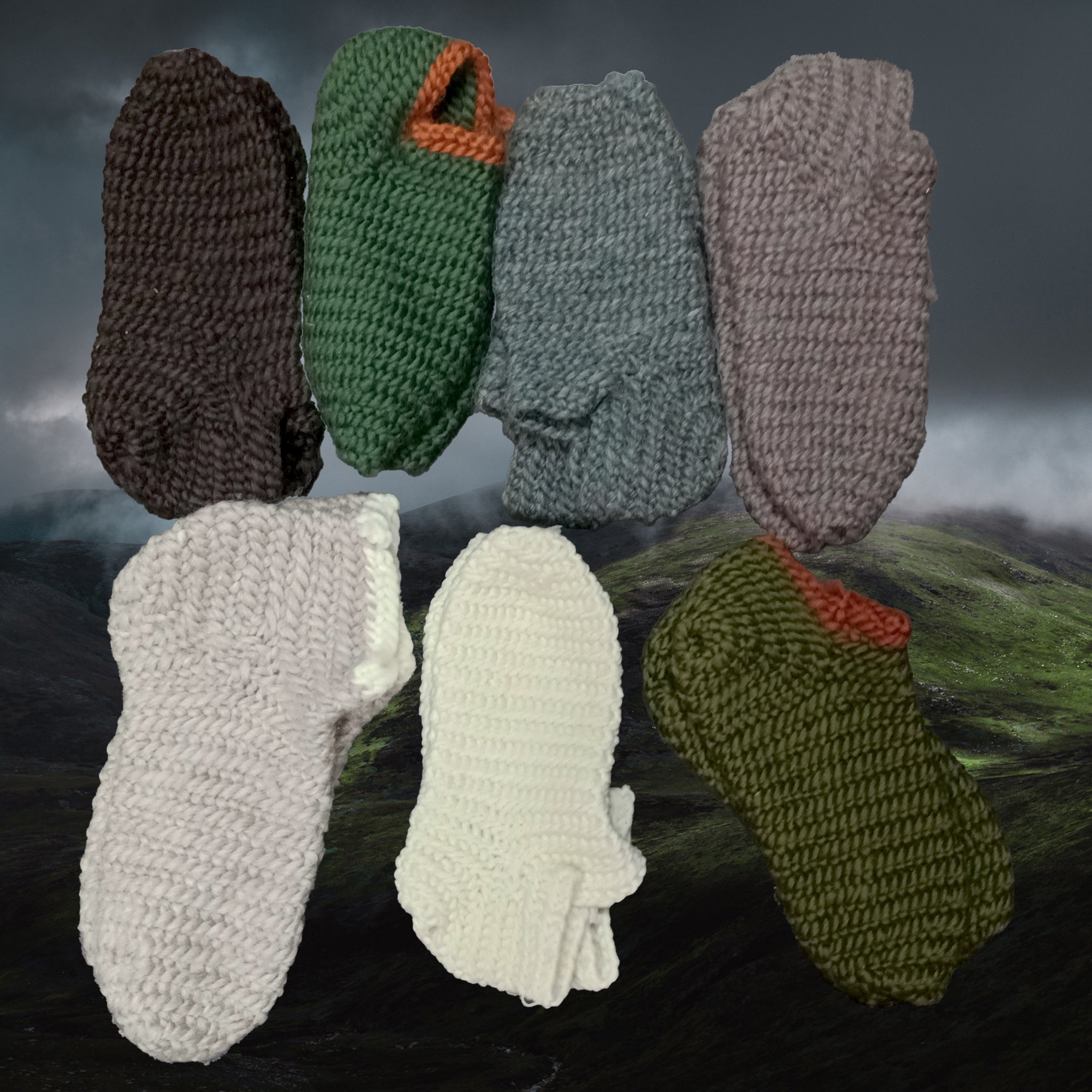 Wool Viking Nalbinding Socks - Present sock March 25