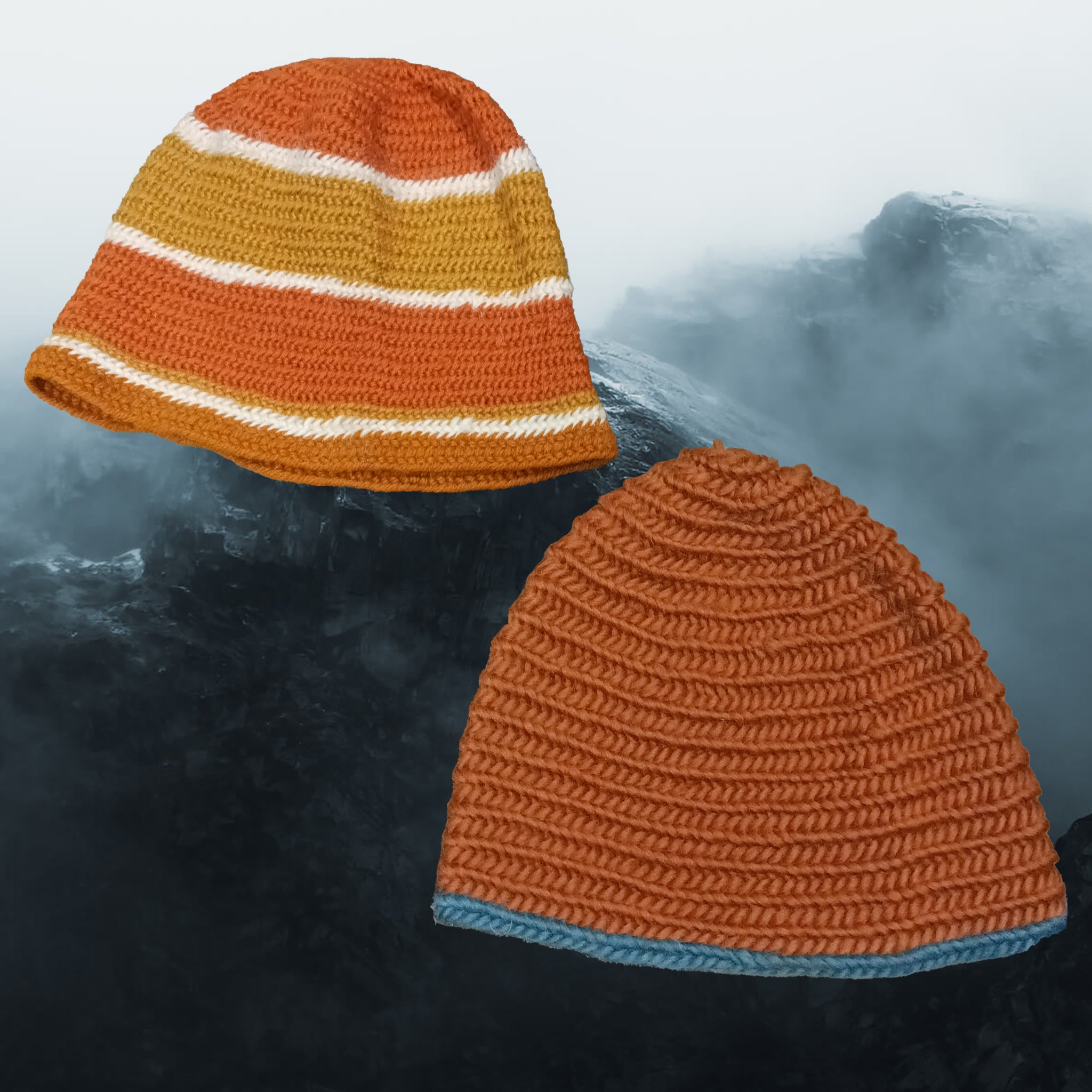 Wool Viking Hats, Hand-Woven Using Ancient Nalbinding Techniques