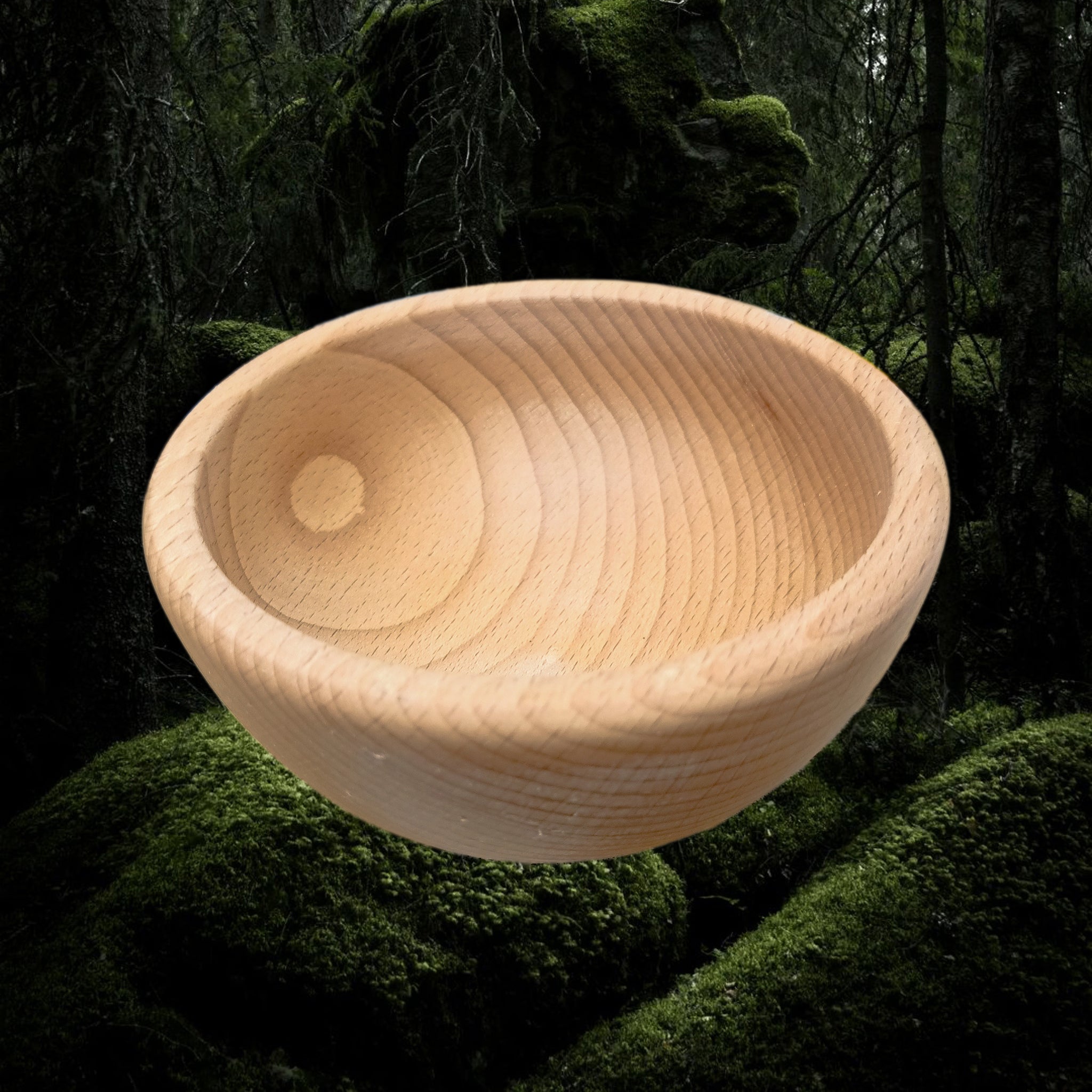 Medium Hand Turned Medieval Wooden Bowl