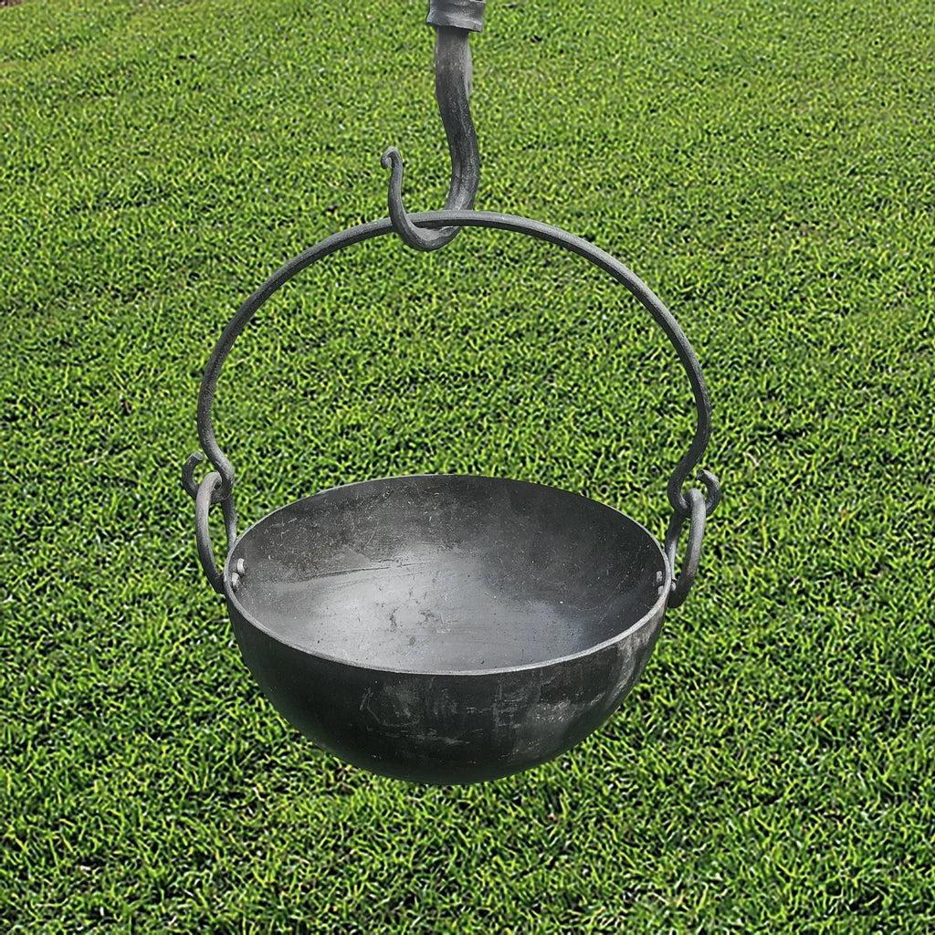 Cauldron Material Medium Handmade Steel Cauldron for Viking Feasts