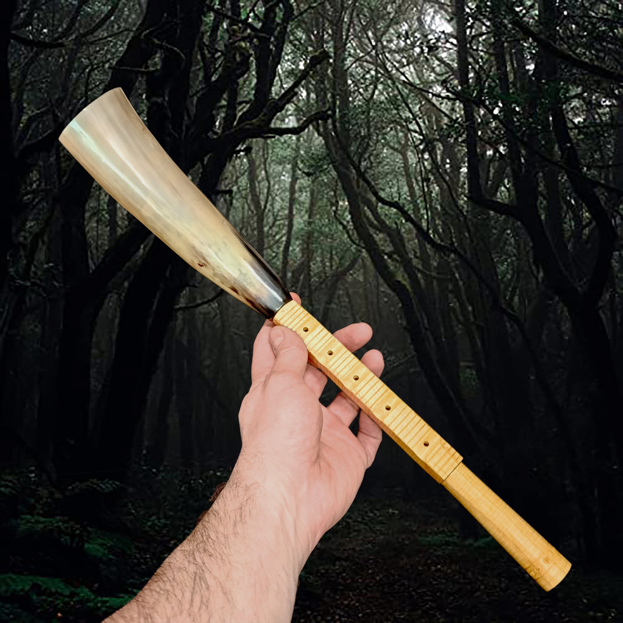 Handmade Replica Viking Age Pipe Flute from Falster in Denmark in Hand