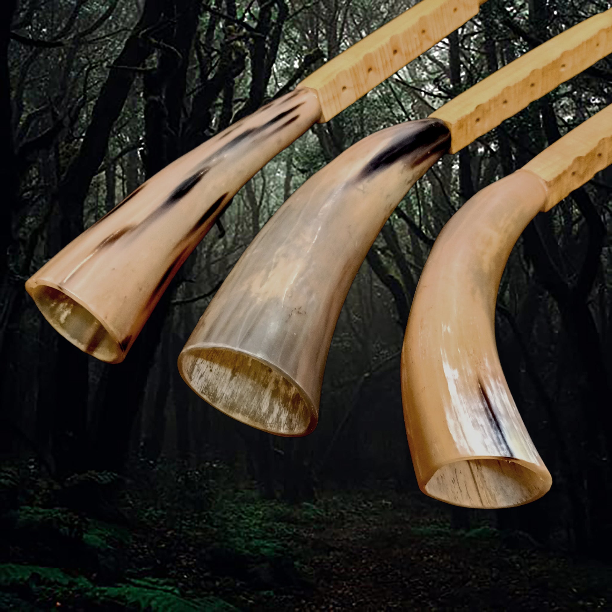 Handmade Replica Viking Age Pipe Flutes from Falster in Denmark - Horn Ends