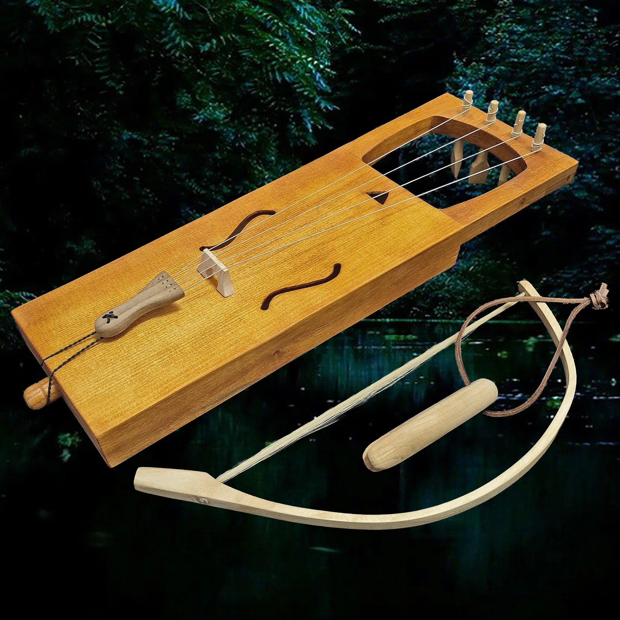 Handmade Viking Age Alder Wood Replica Practical Tagelharp