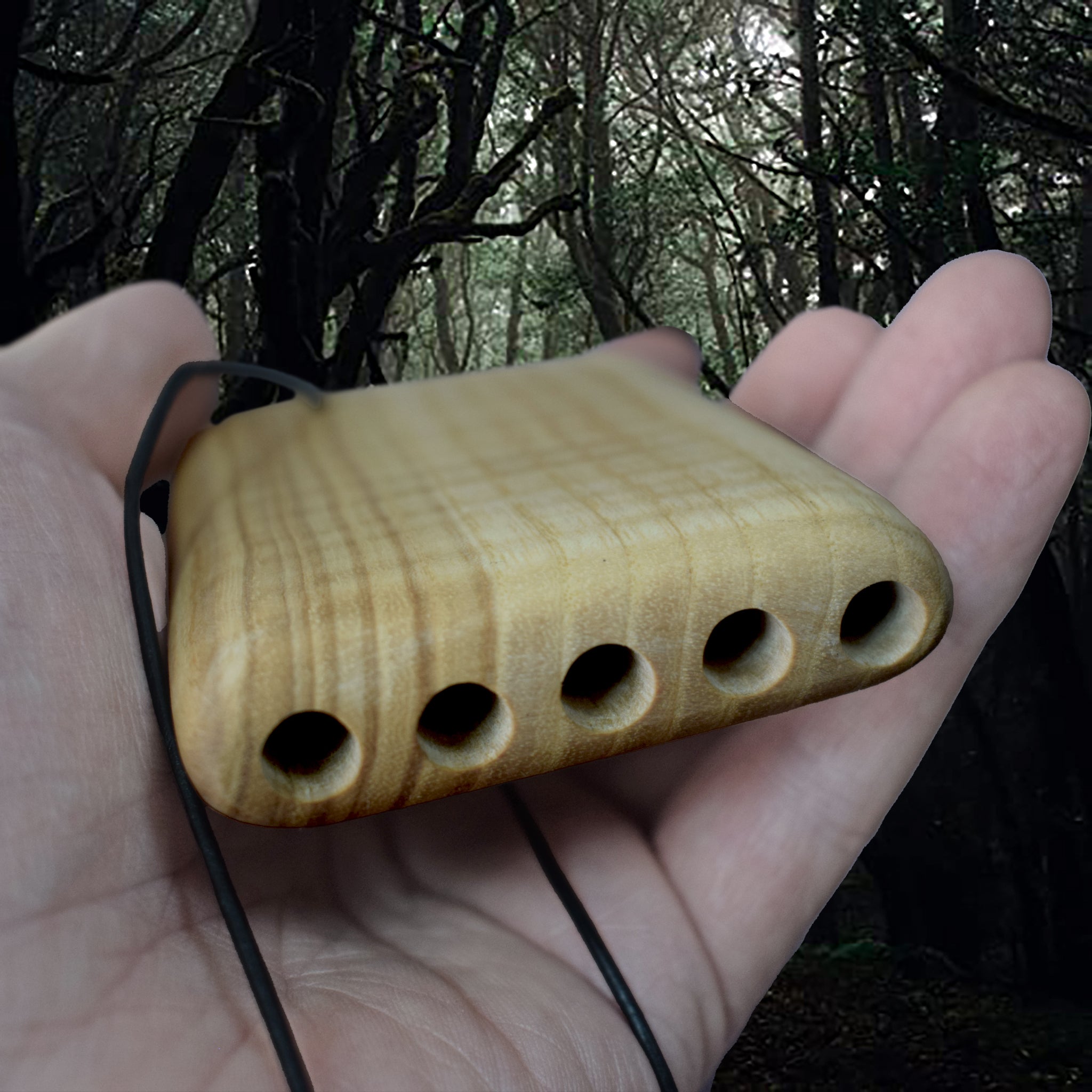 Reproduction of the Original Pan Flute / Pan Pipes Found at Jorvik, 9th / 10th Century in Hand - Front View