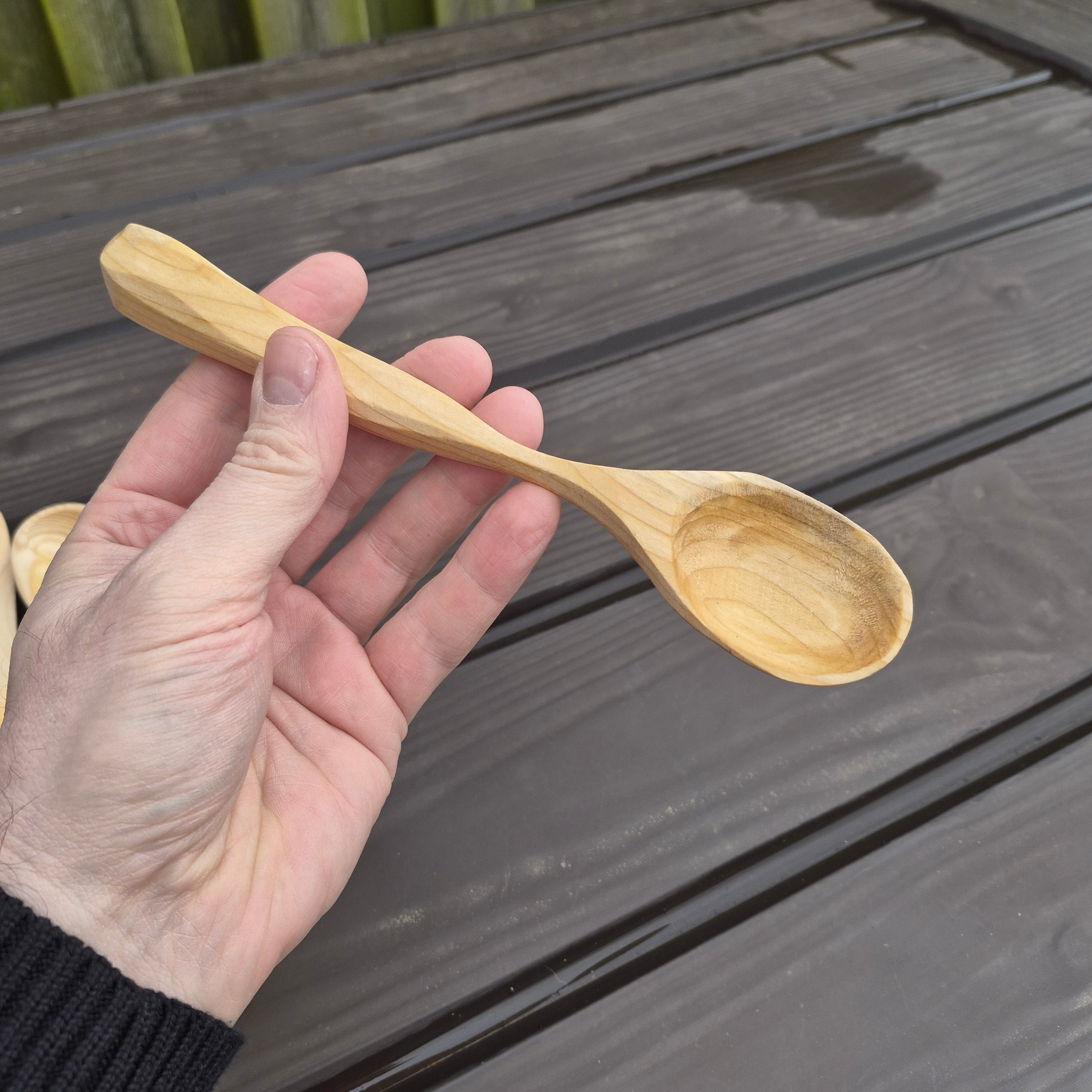 Viking Age Replica Handmade Alder Wood Spoon for Viking / Medieval Feasting in Hand 