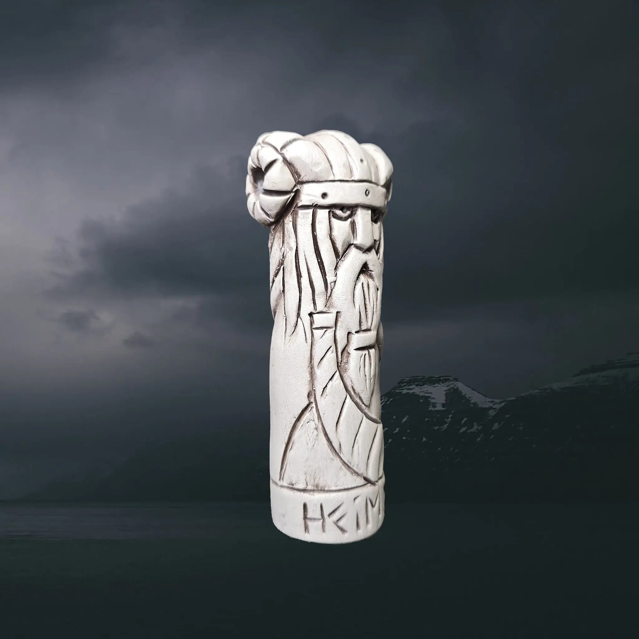 Hand-Crafted Ceramic Heimdall Statuette - Asatru / Heathen Supplies