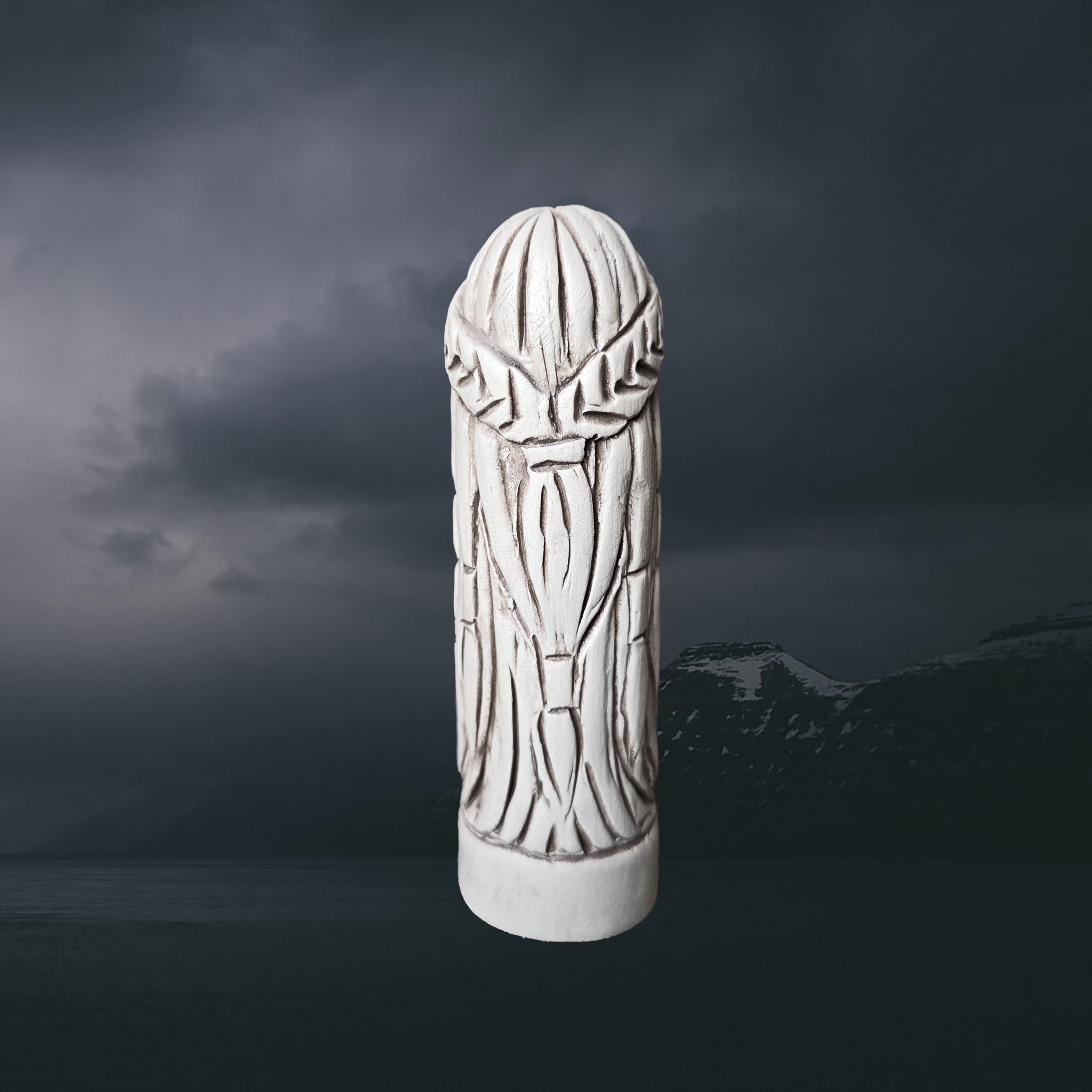 Hand-Crafted Ceramic Norse Goddess Idunn Statuette - Back View