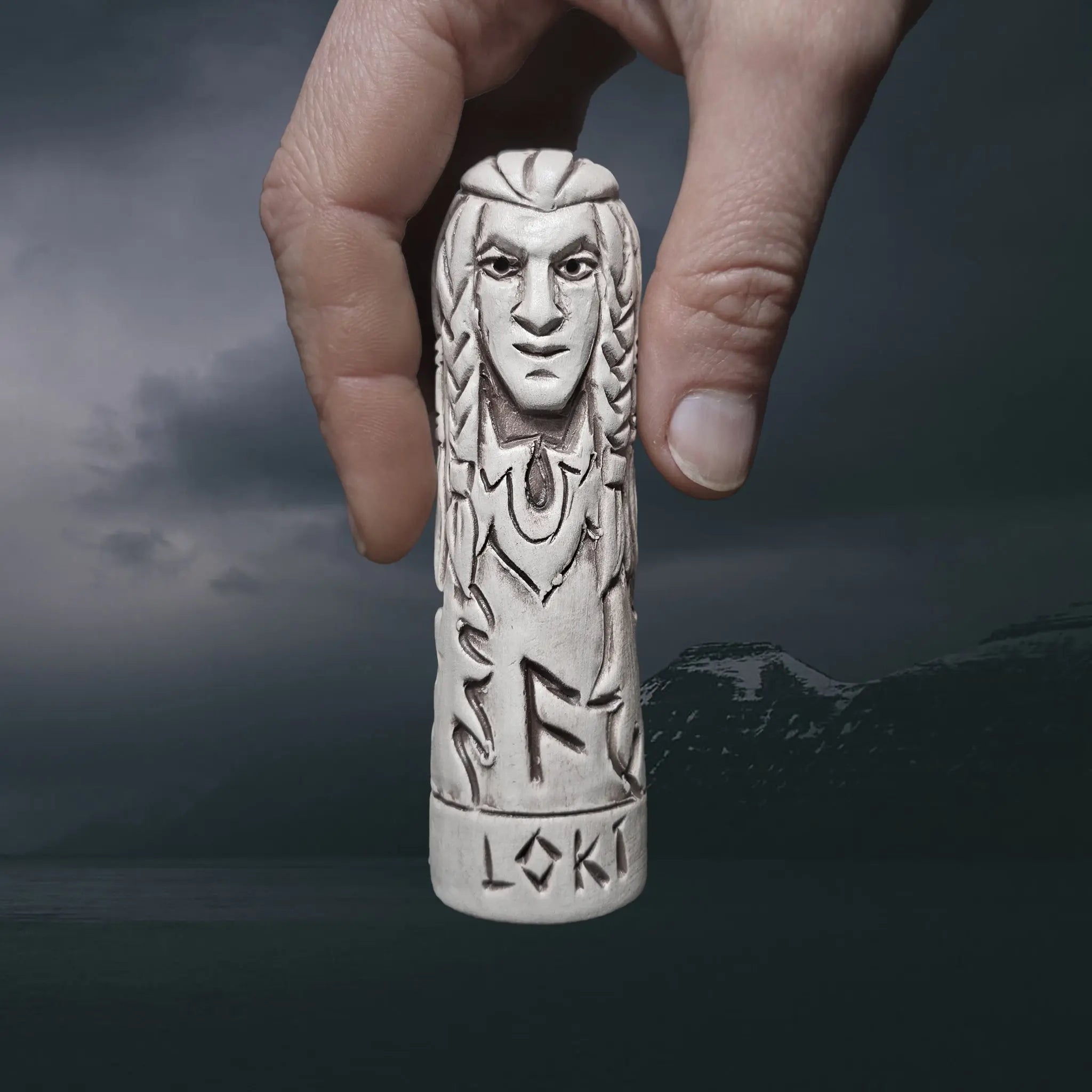 Hand-Crafted Ceramic Loki Statuette - Asatru / Heathen Supplies