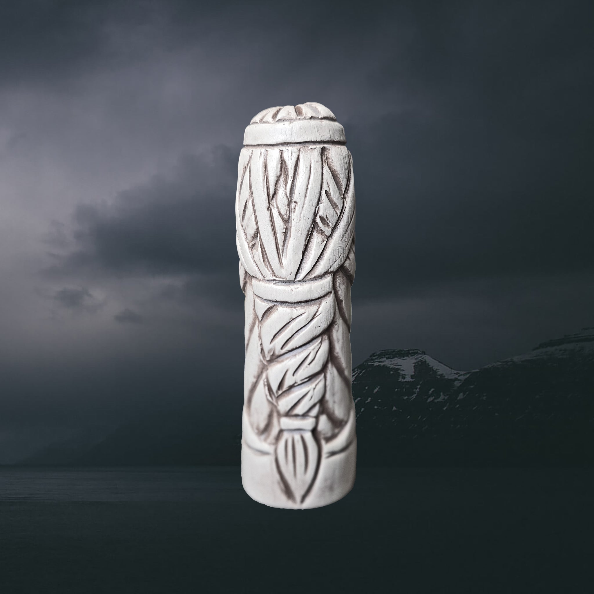 Hand-Crafted Ceramic Norse Goddess Sif Statuette - Back View