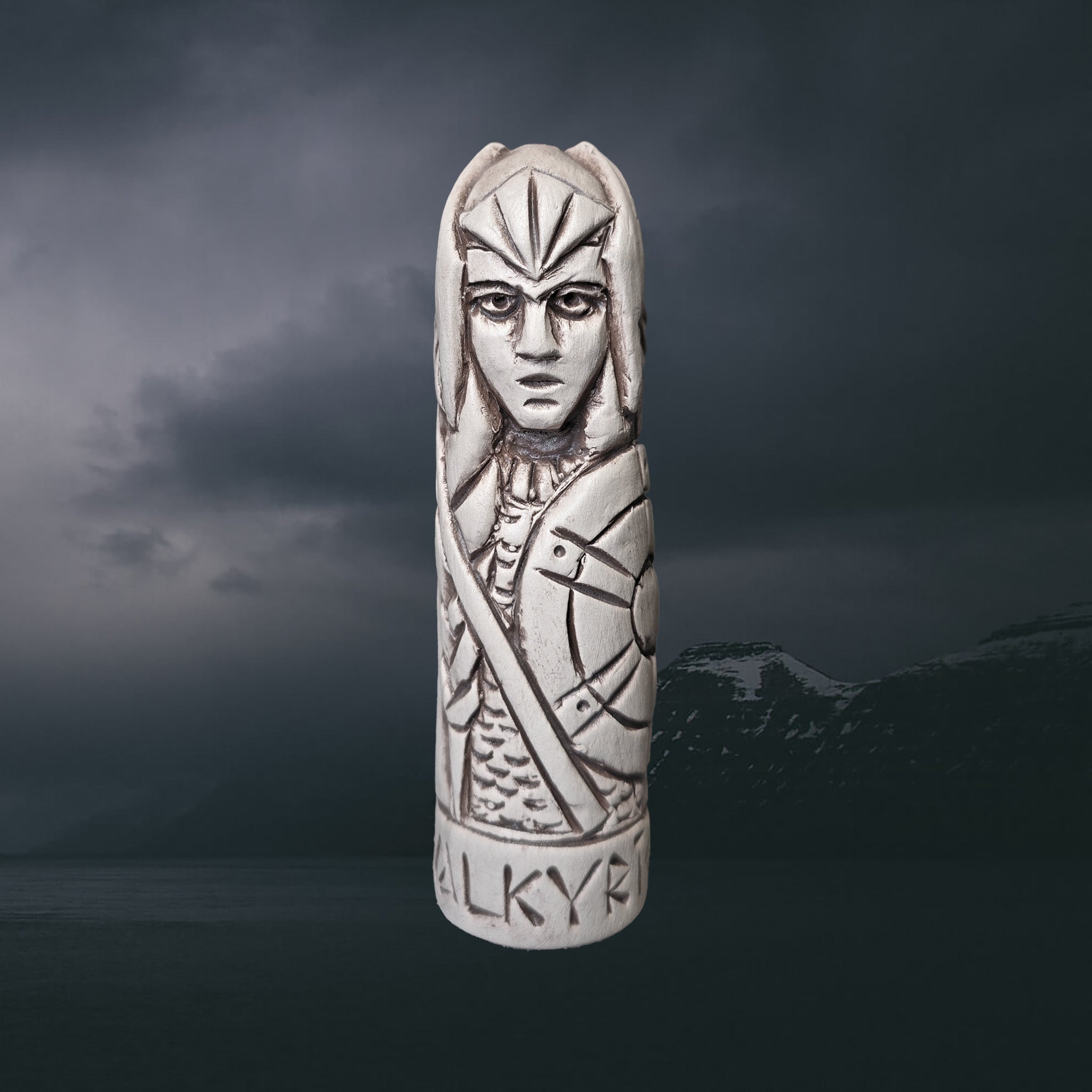Hand-Crafted Ceramic Norse Mythology Valkyrie Statuette