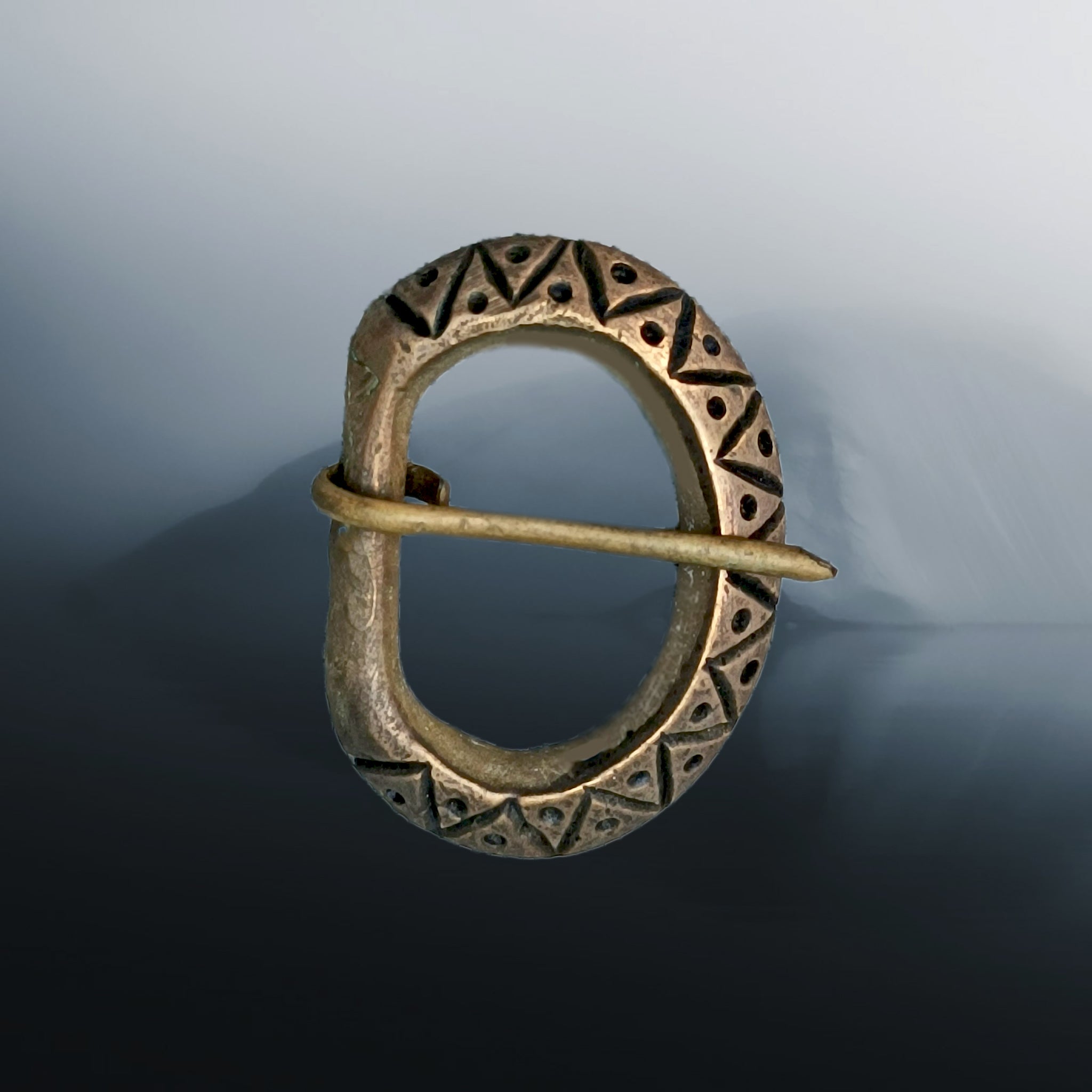 Viking / Medieval Bronze Zig Zag Buckle
