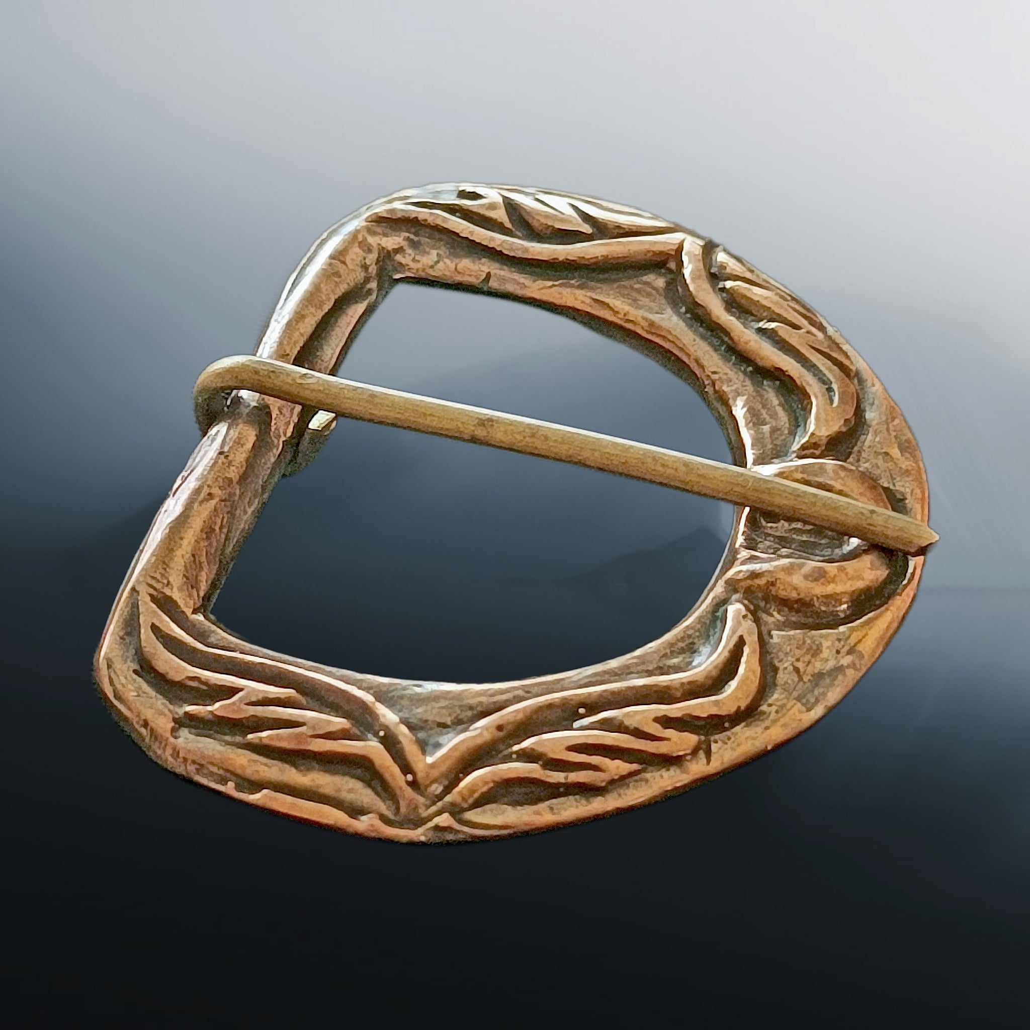 9th - 10th Century Bronze Viking Buckle from Ostra, Sweden - Side Anlge View