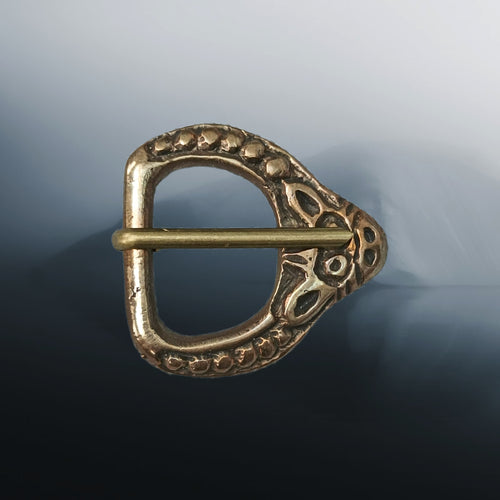 9th - 11th Century Replica Viking Bronze Buckle with Animal Head