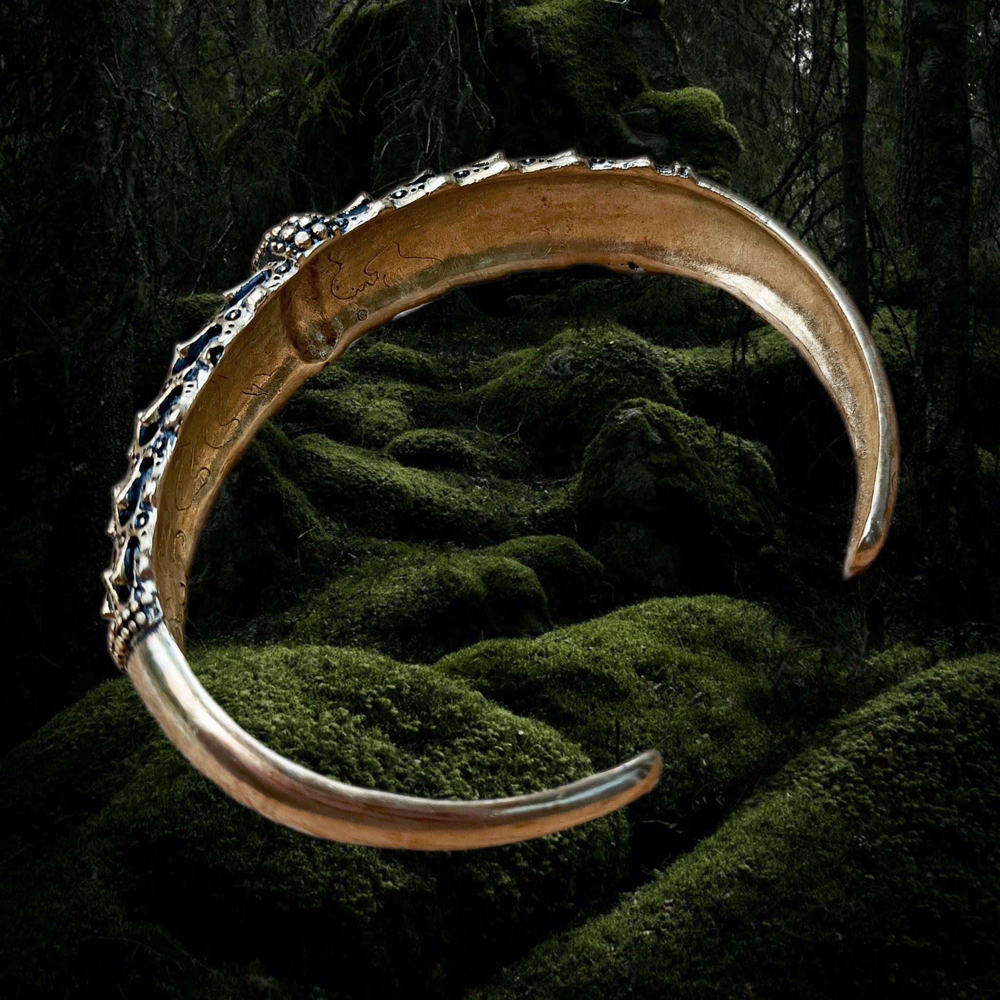 Bronze Replica Viking Bracelet / Arm Ring from Falster - Back Inside View