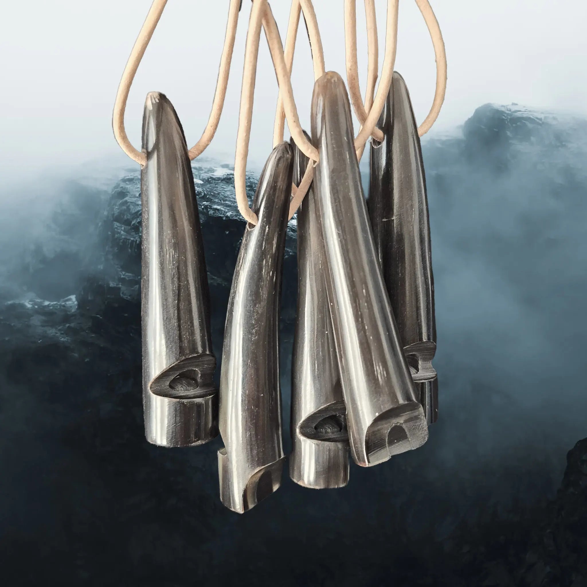 Handmade Replica Viking Age Dark Horn Whistle from The Viking Dragon