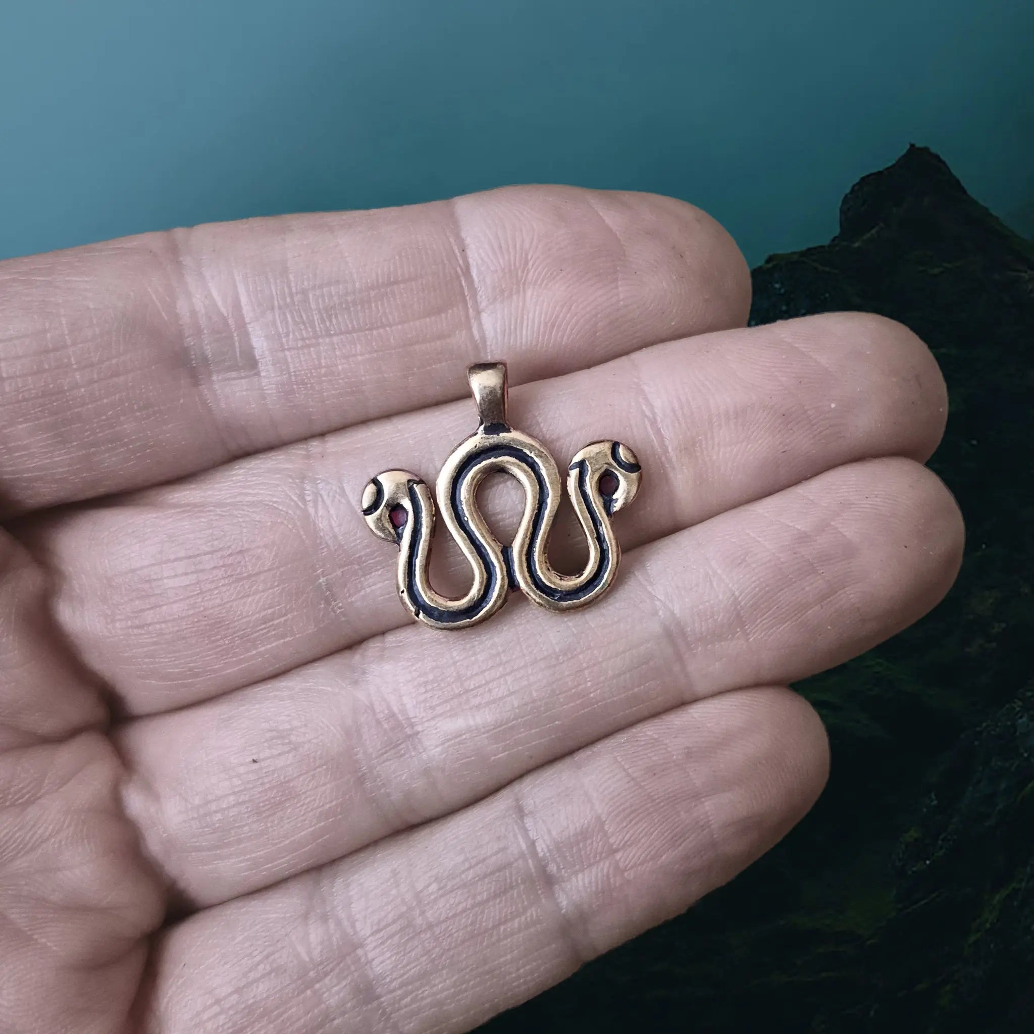 Viking Age Replica Bronze Serpent Bead Divider from Sweden