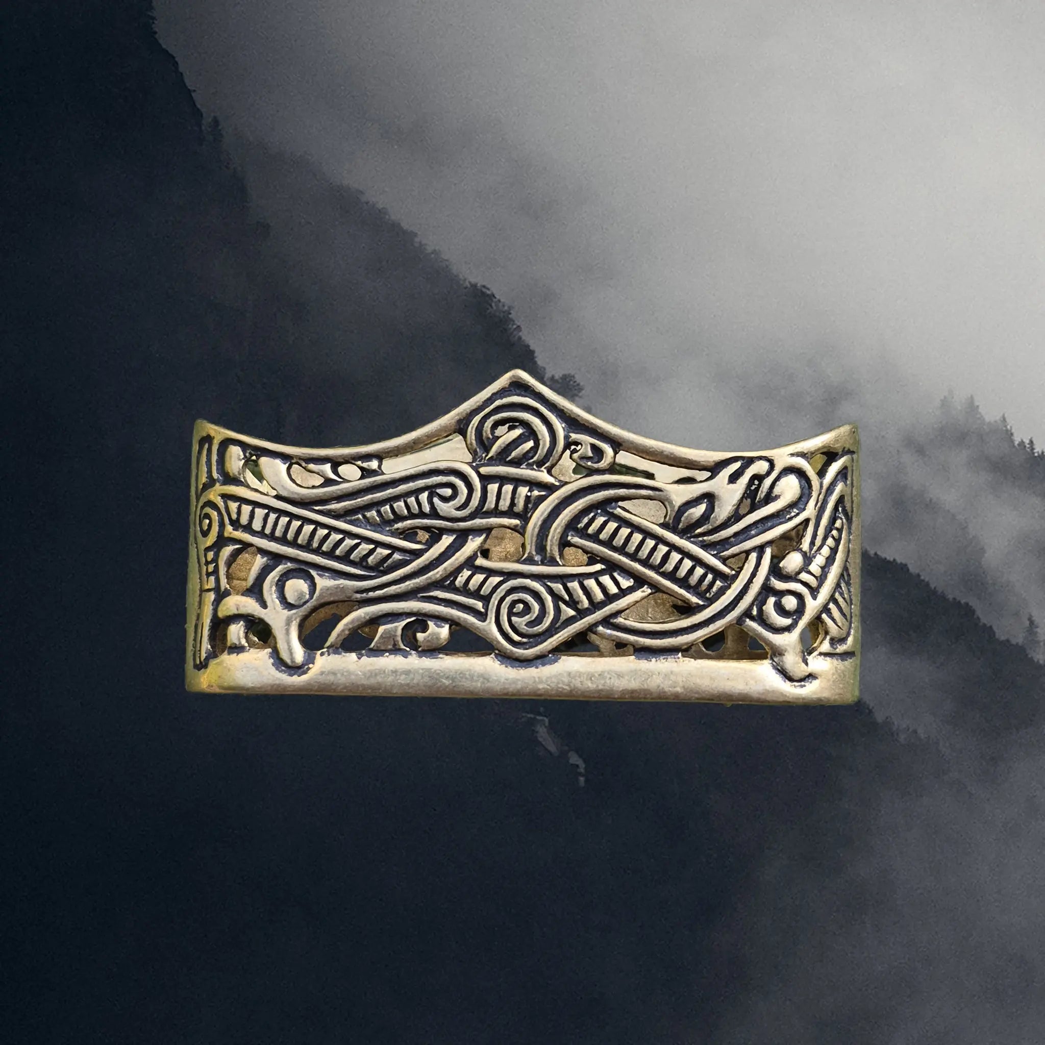 Viking Age Bronze Scabbard Mouth in Jelling Style - 10th Century