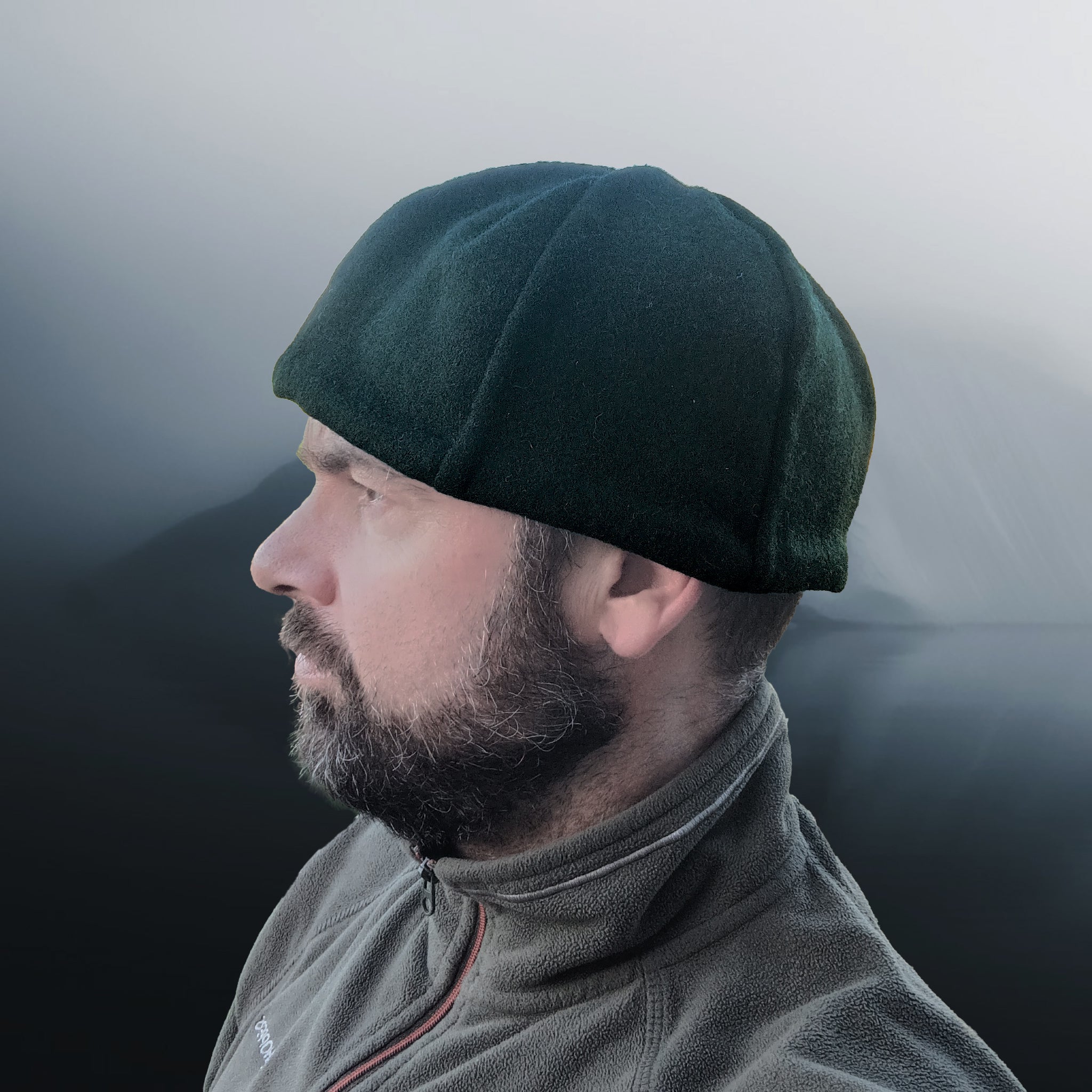 6 Panel Wool Viking Hat from Birka - Dark Green