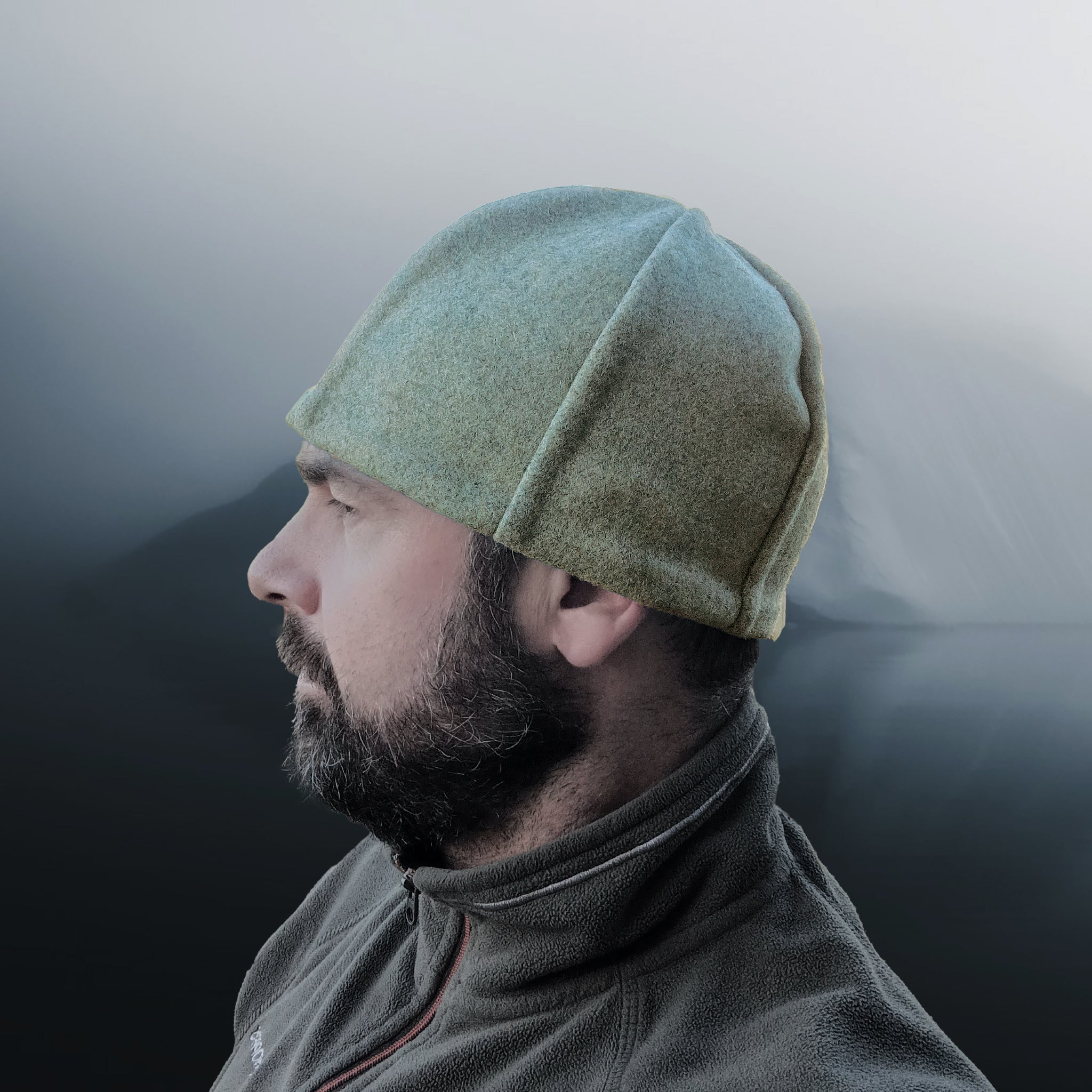 6 Panel Wool Viking Hat from Birka - Light Green