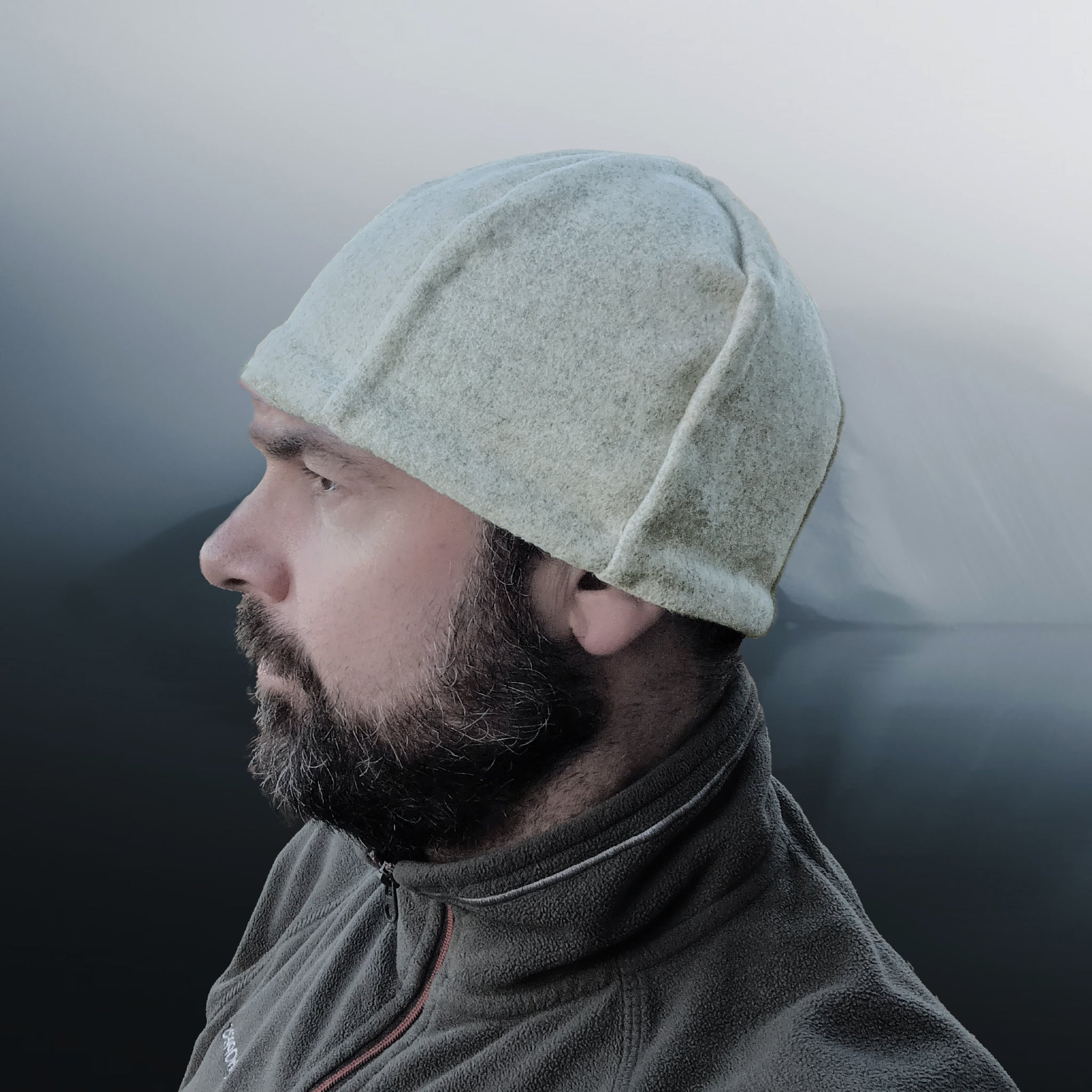 6 Panel Wool Viking Hat from Birka - Natural