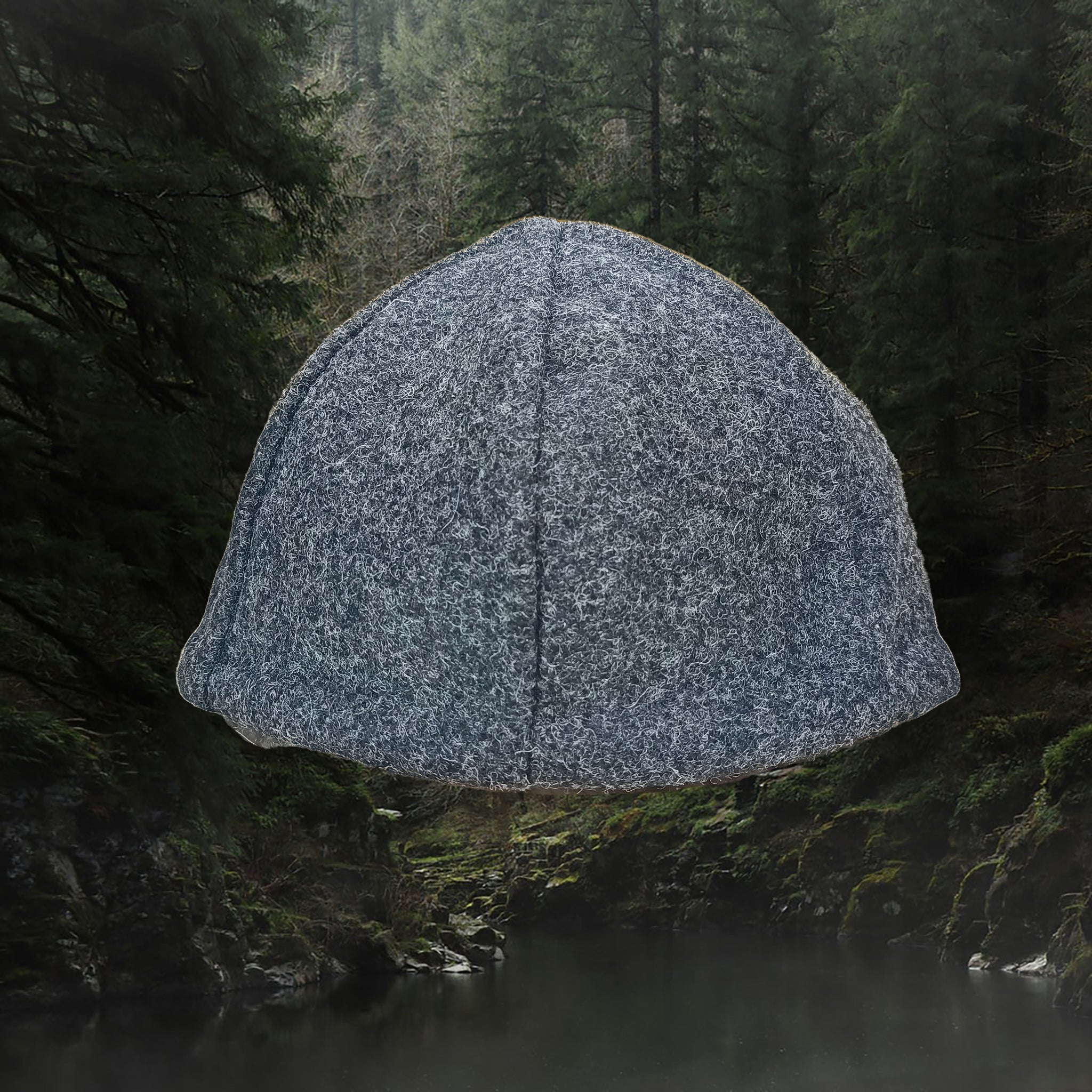 6 Panel Wool Viking Hat From Birka Dark Grey - Medium Hats & Hoods