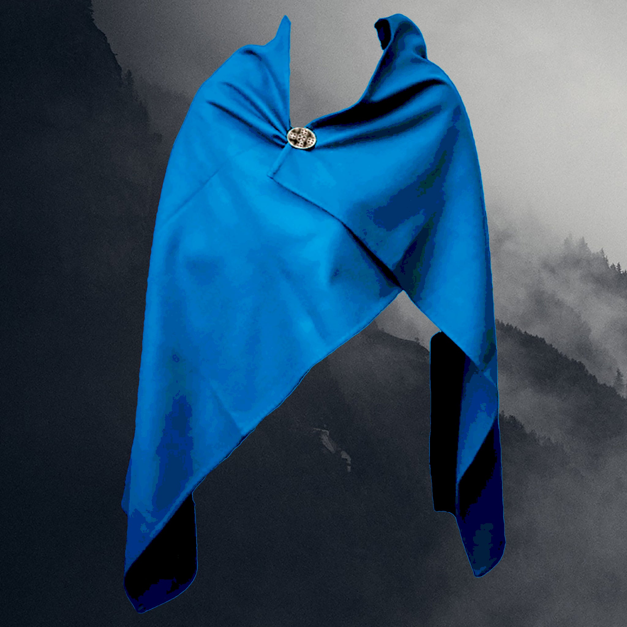 Handmade Wool Viking Cloak - Blue