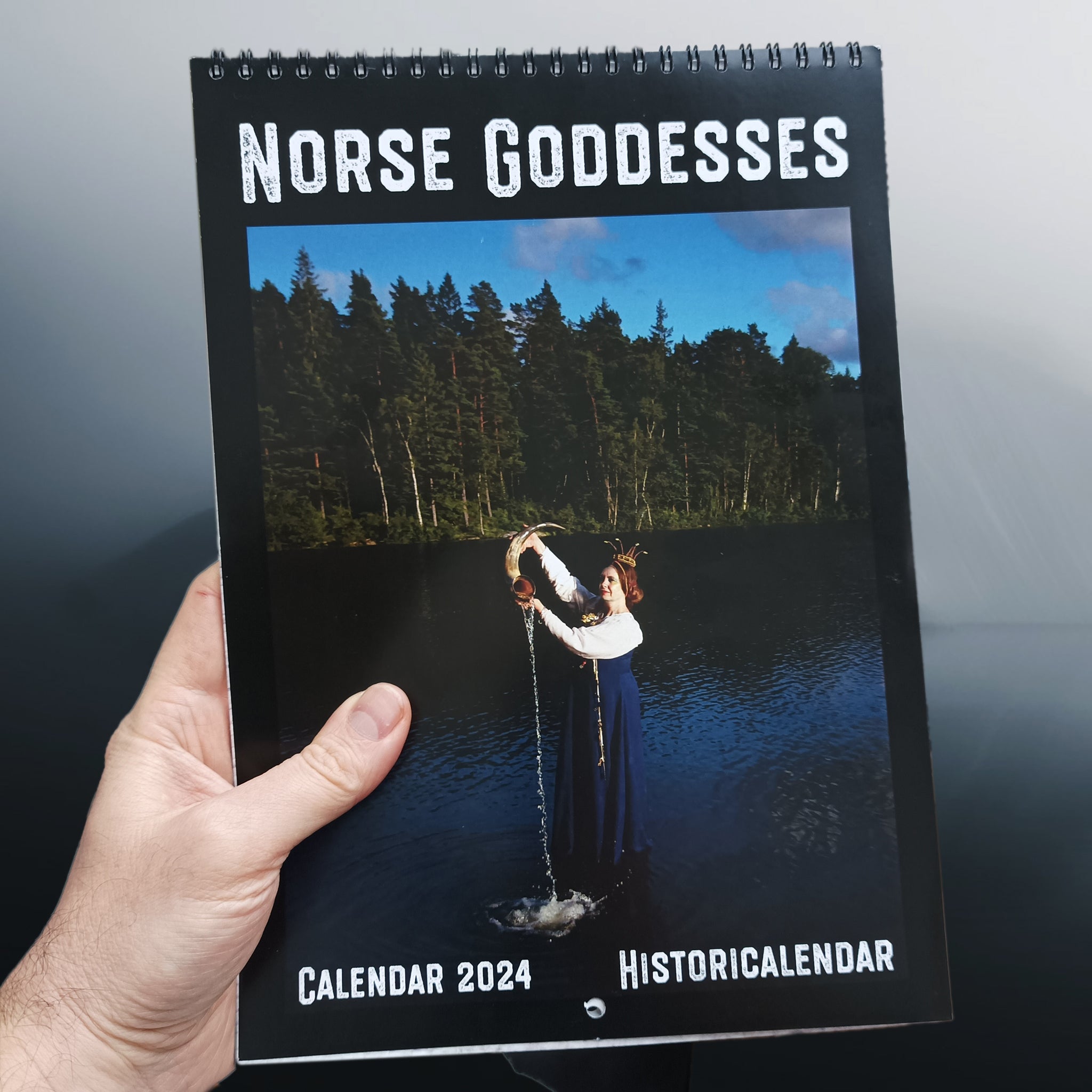 Norse Goddesses Calendar 2024 in Hand