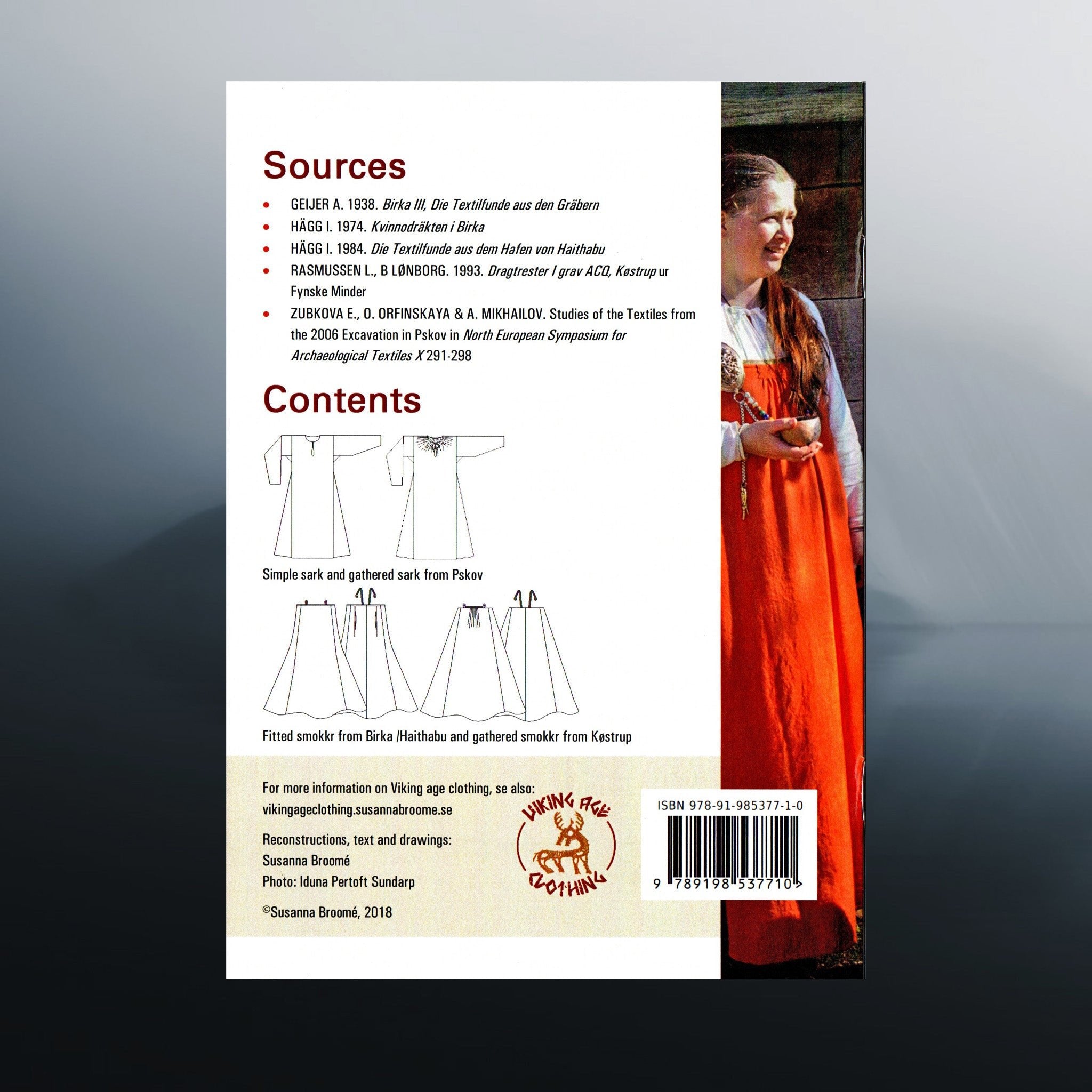 Viking Age Clothing - Sark & Smokkr Booklet - Back Cover