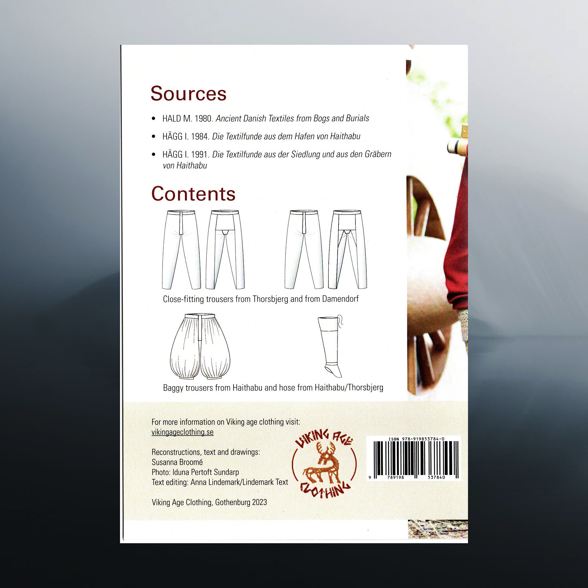 Viking Age Clothing - Trousers Book - Back Cover