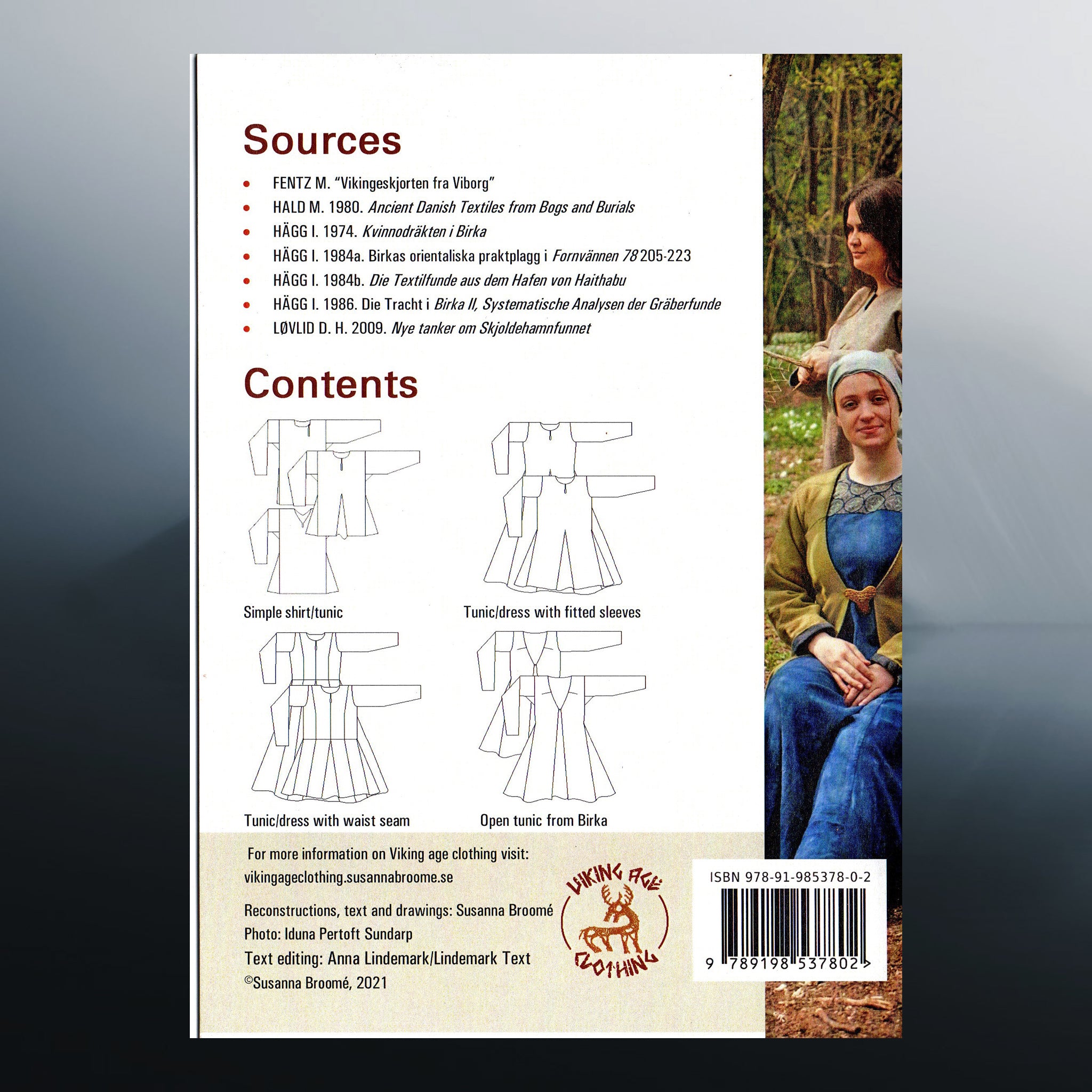 Viking Age Clothing - Viking Tunics and Dresses Book - Back Cover