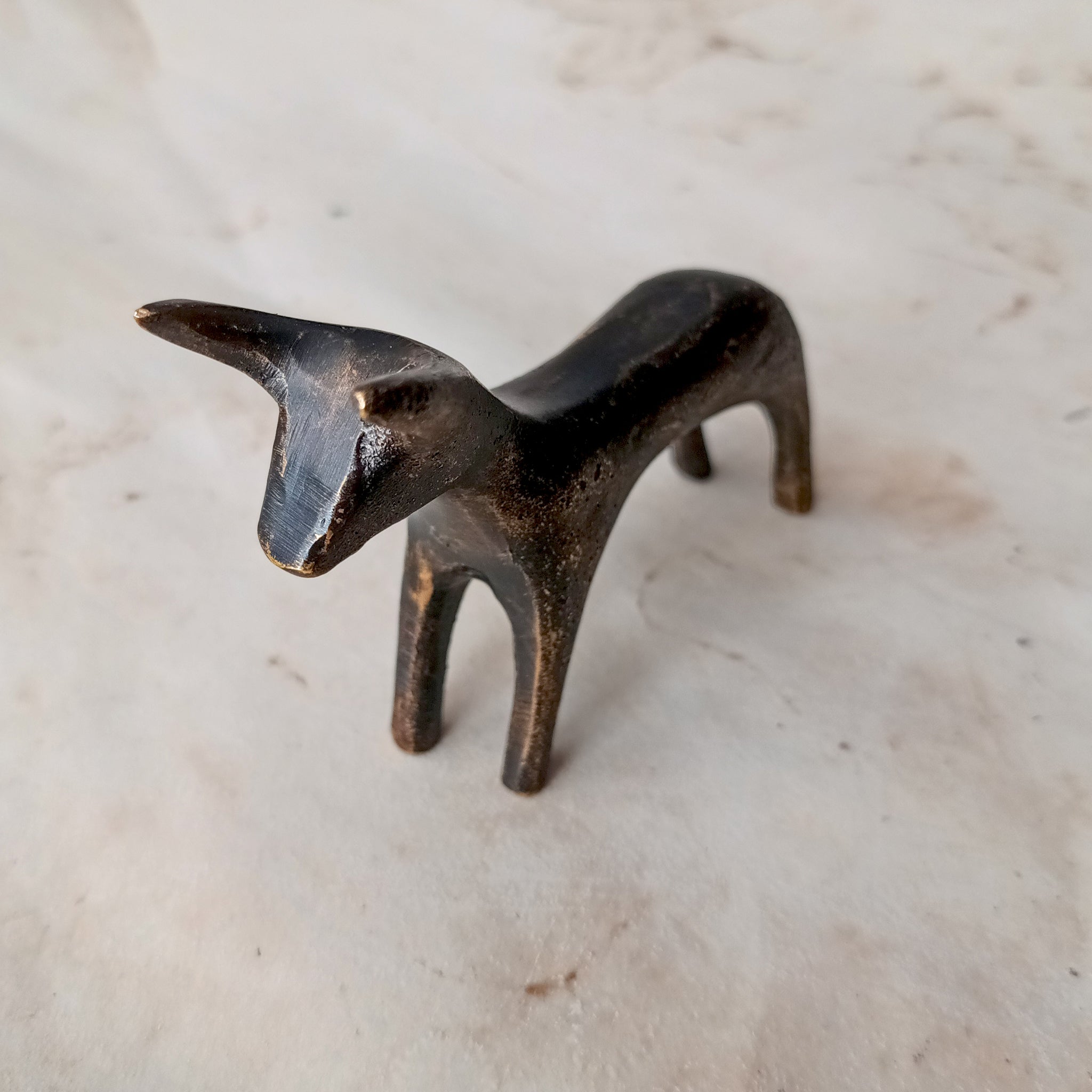 Bronze Age Scandinavian Bronze Bull Statuette - Front Angle View