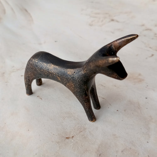 Bronze Age Scandinavian Bronze Bull Statuette - Side Angle View