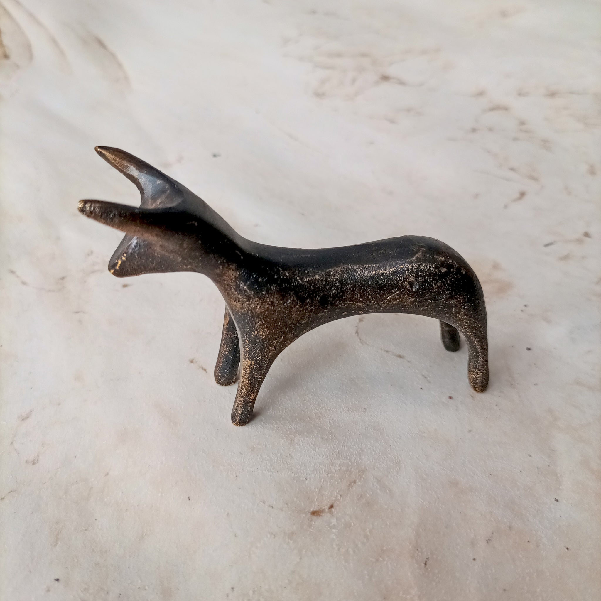 Bronze Age Scandinavian Bronze Bull Statuette - Side View