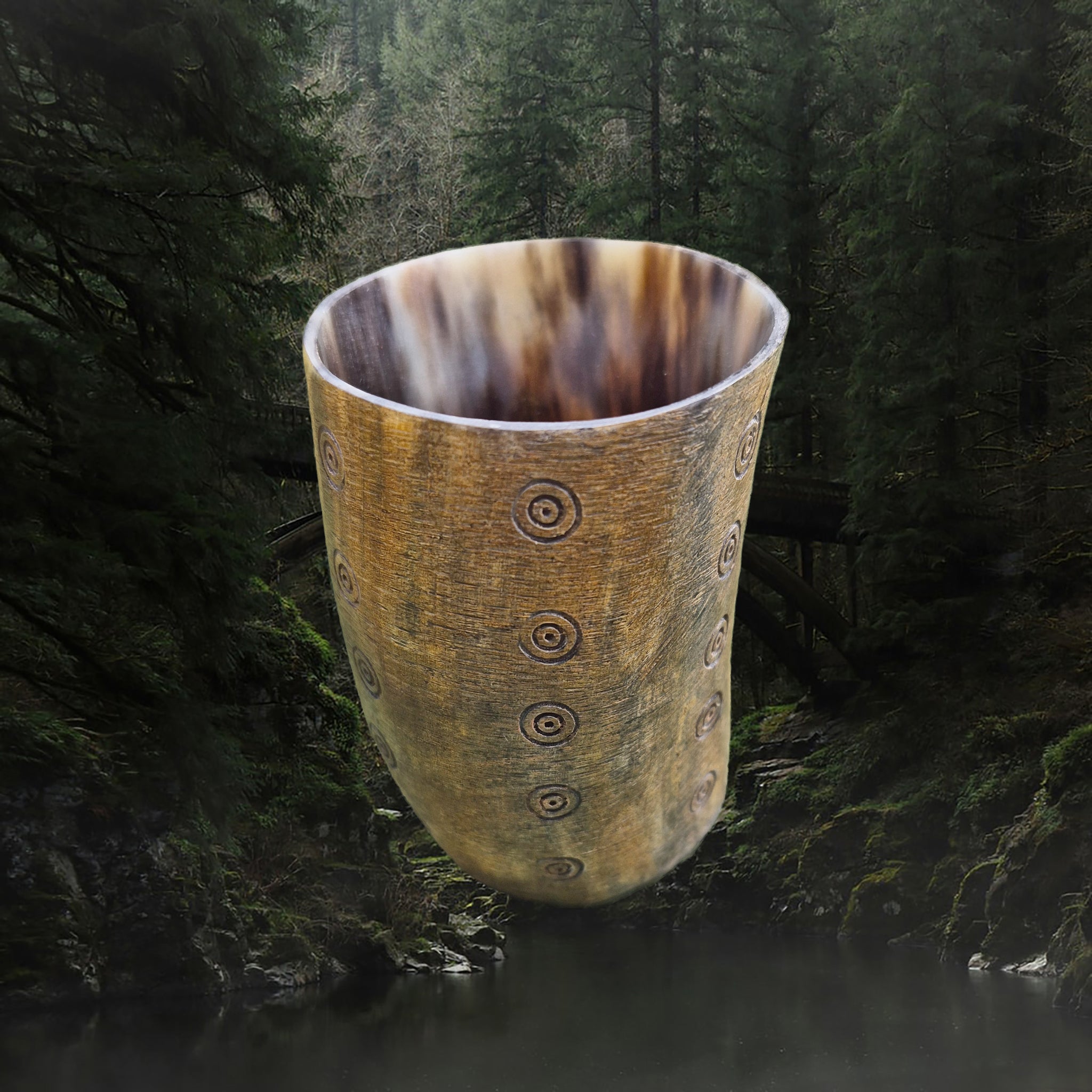 Handmade Replica Viking Age Horn Dice Cup from Vimose, Denmark