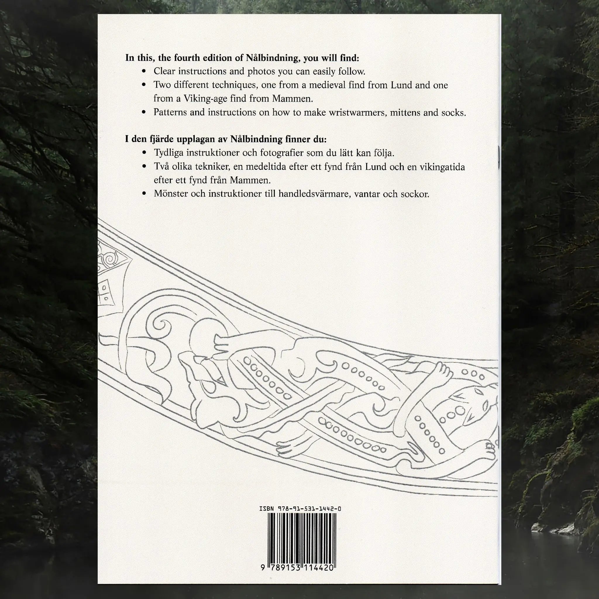 Nalbinding / Nailbinding / Nålbindning Instruction Book by Nusse Melgren - Back Cover