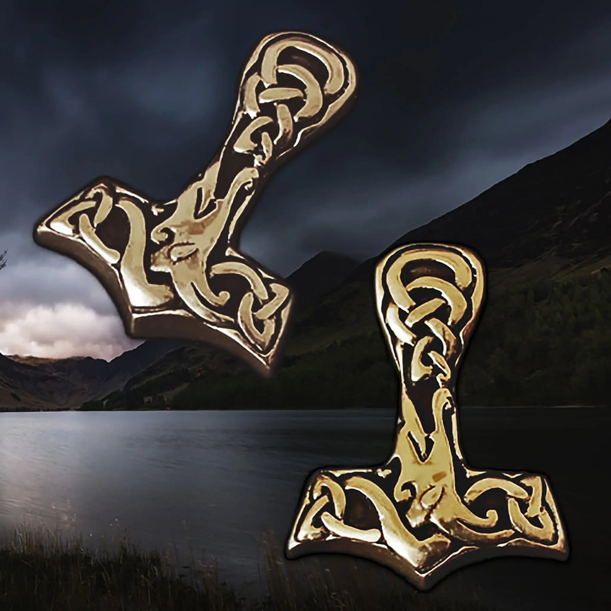 Interlace Thors Hammer - Viking Mjolnir Pendant - Viking Jewelry