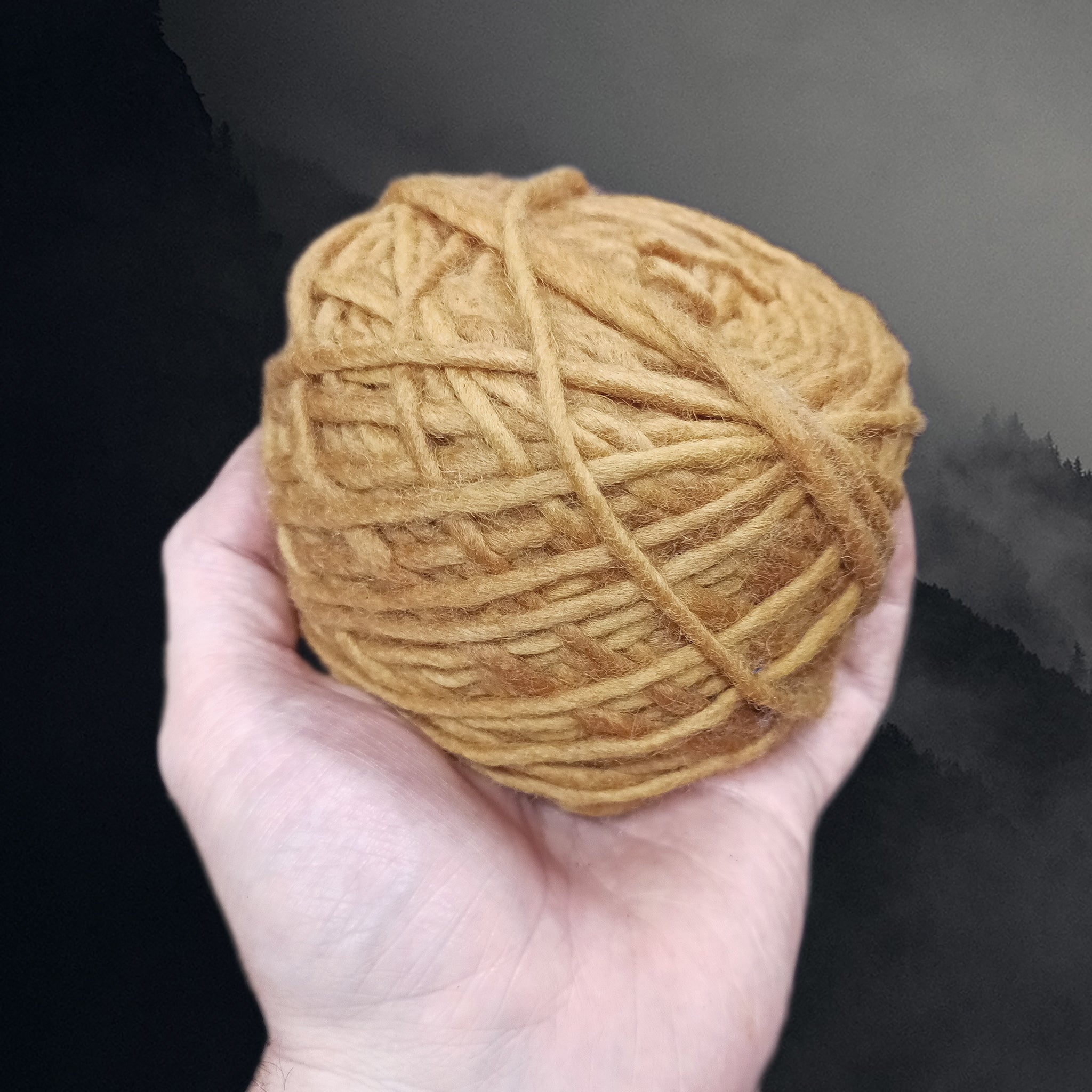 100g Nalbinding Wool Yarn Ball 1/1 - Light Brown Tan