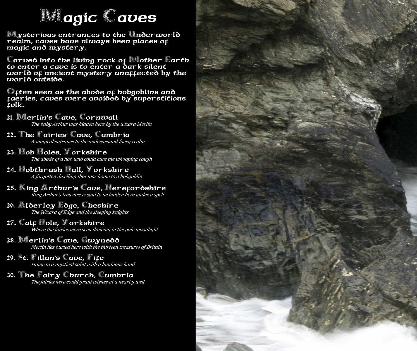 Magical Places Of Britain Book - Magic Caves List - Viking Dragon Books