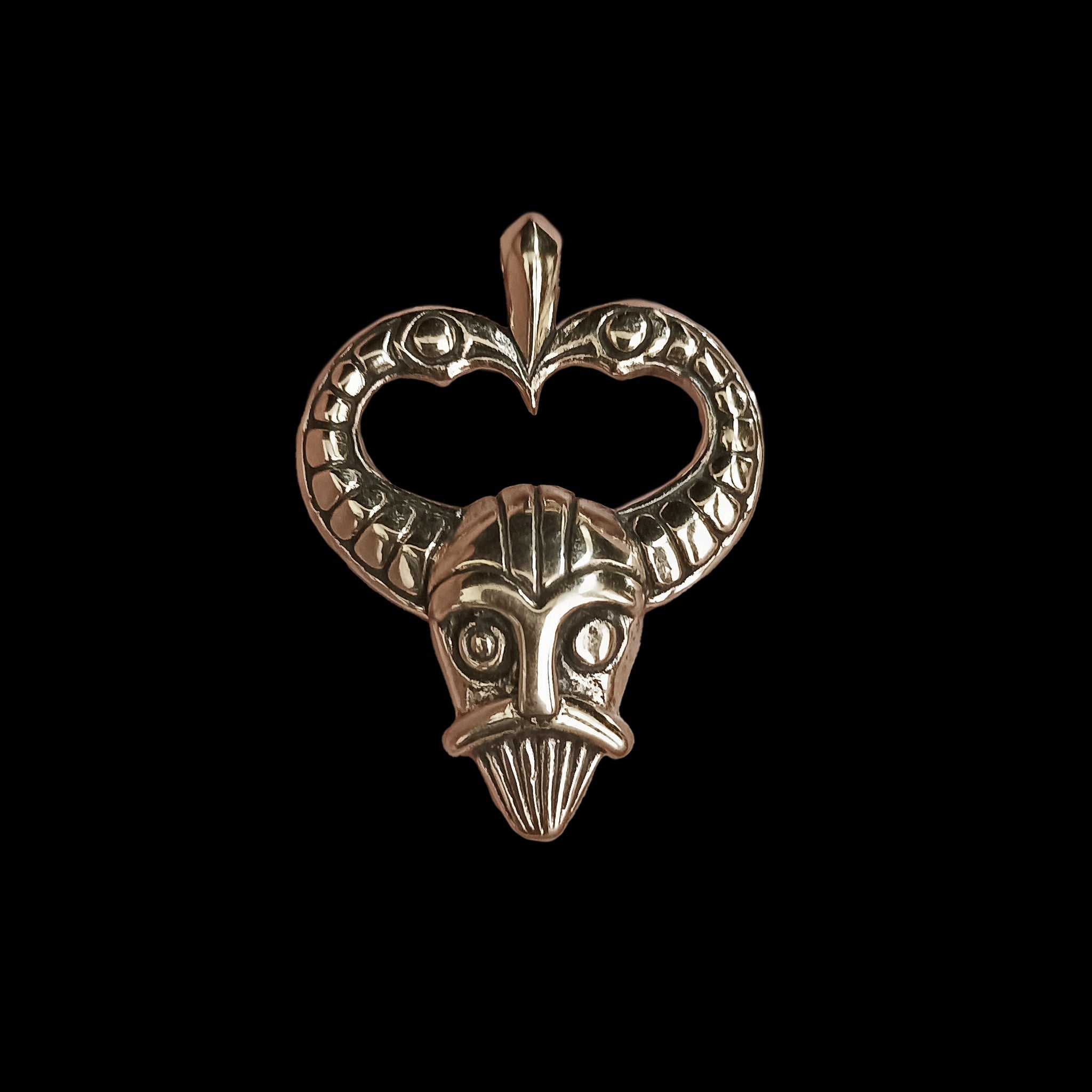 Bronze Odin Protection Mask Pendant